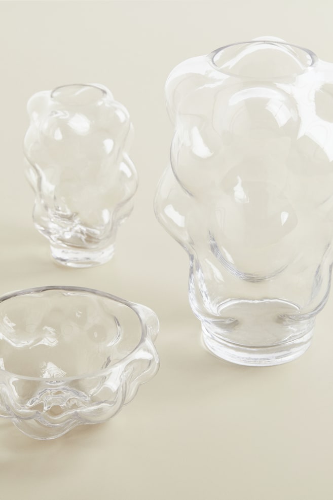 Bubbled glass vase - Clear glass - 2