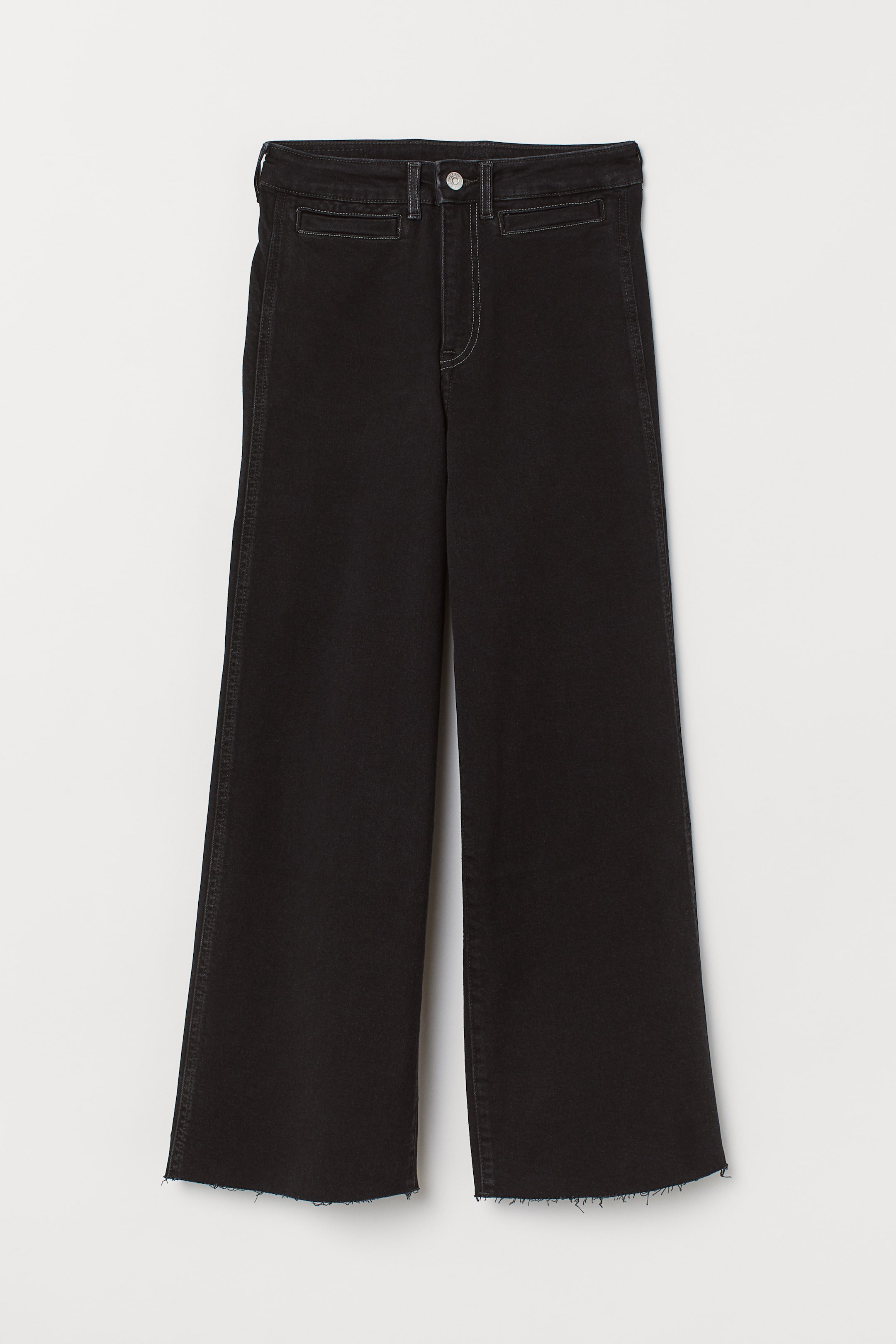 Culotte High Ankle Jeans - High waist - Ankle length - Black - Ladies ...