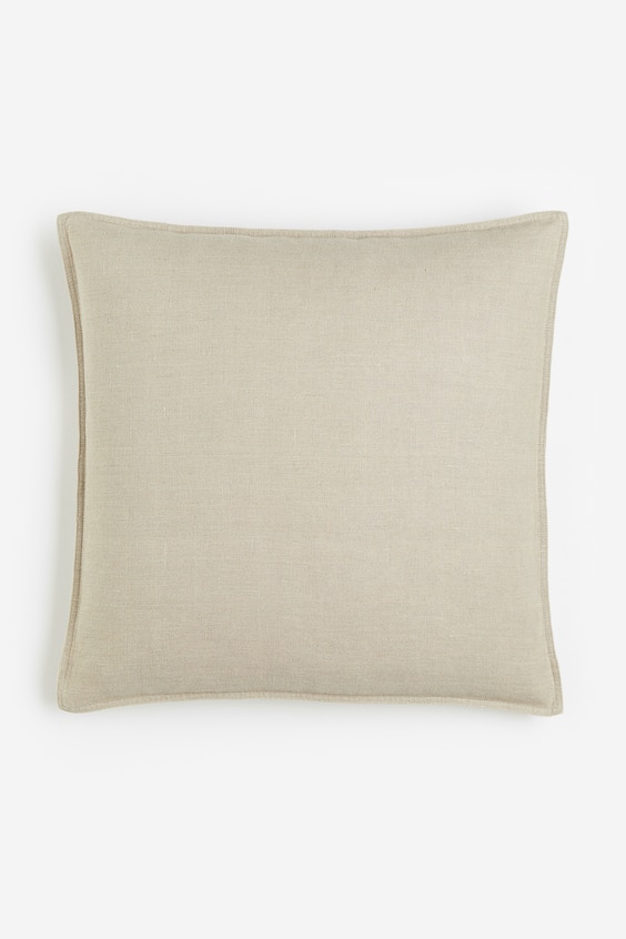 Linen cushion cover - Light beige - Home All | H&M GB