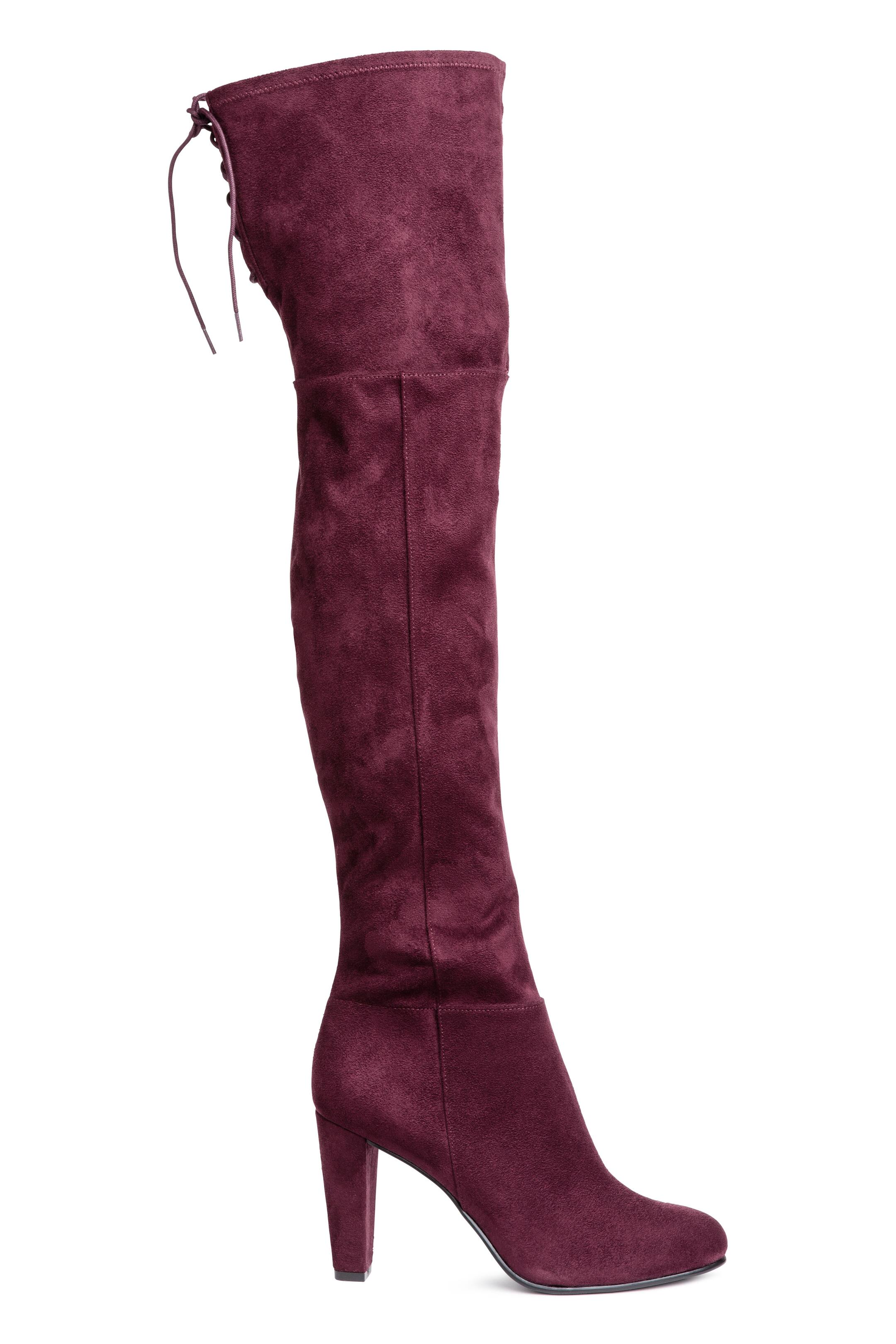 Voir une image plus grande: Bottes de hauteur genou - Prune - Ladies | H&M CA 1