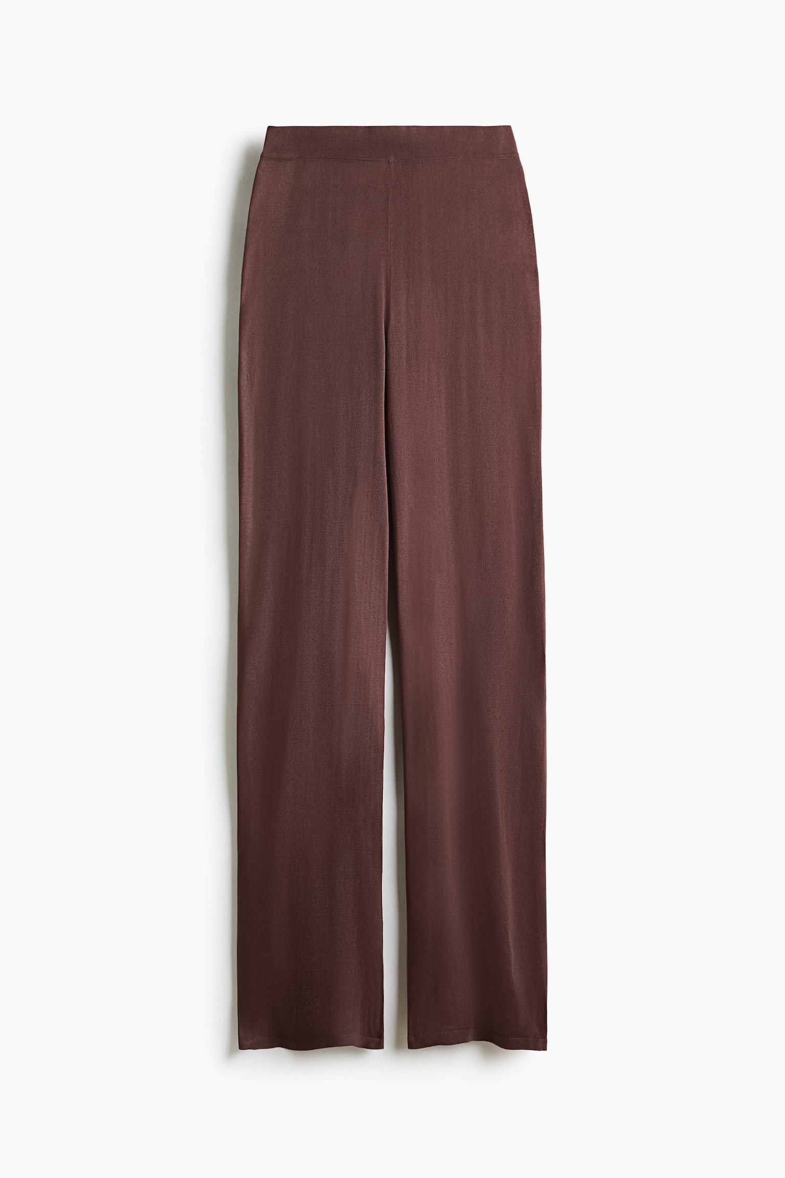 Pantalon en tricot fin - Taupe foncé/Beige clair - 1