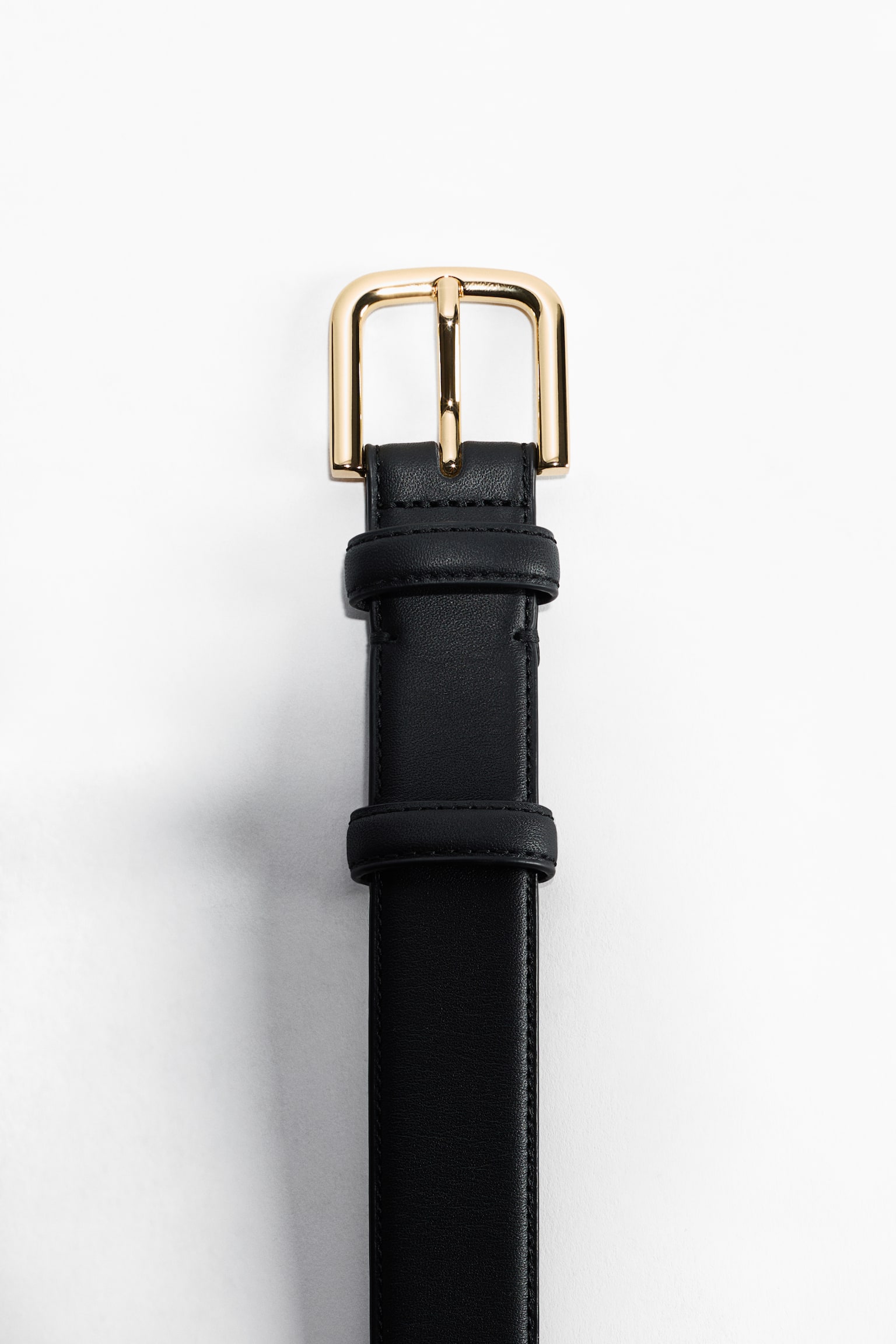 Leather Belt - Black - 1