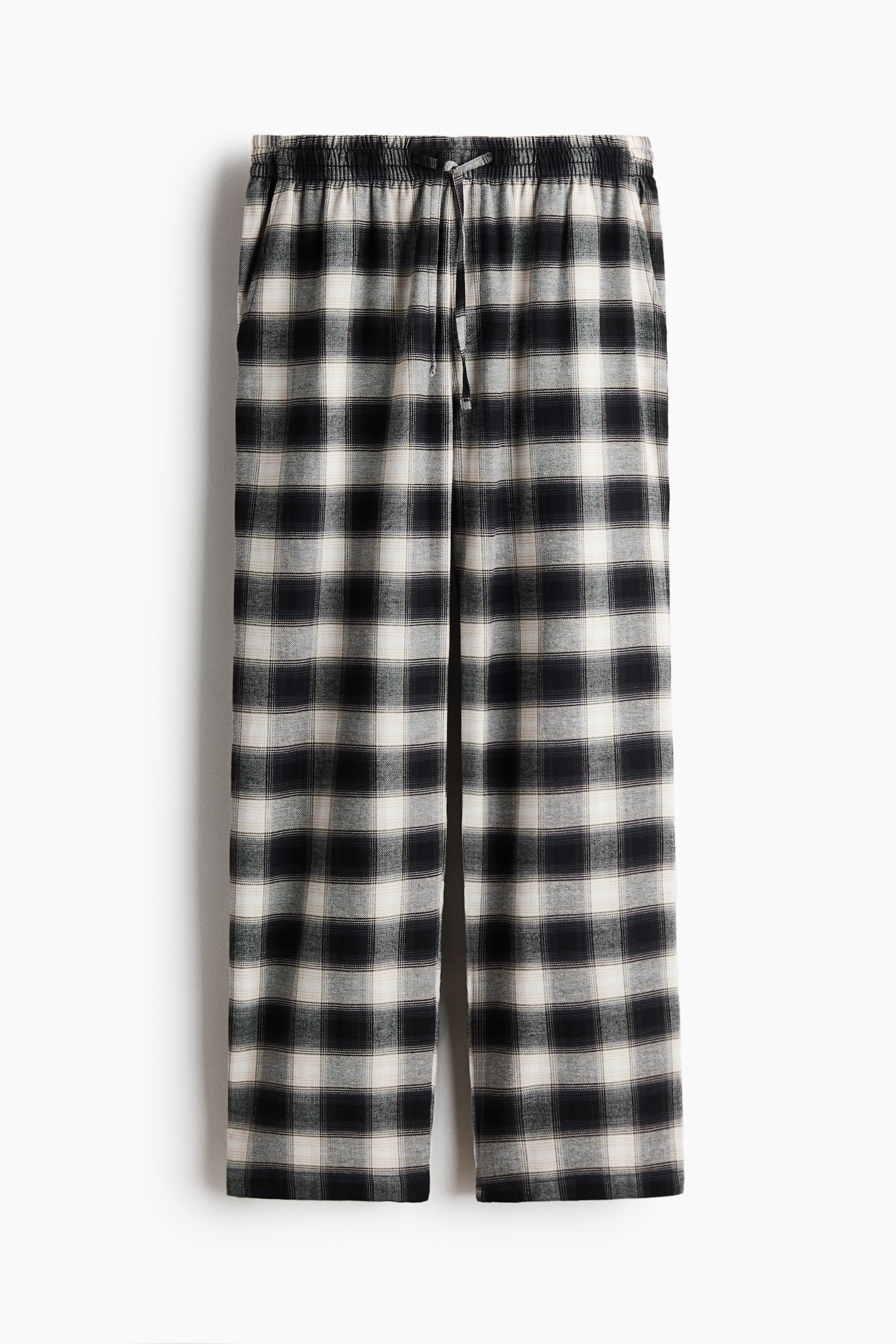 Relaxed Fit Flannel trousers - Black/Checked/Dark blue/Checked