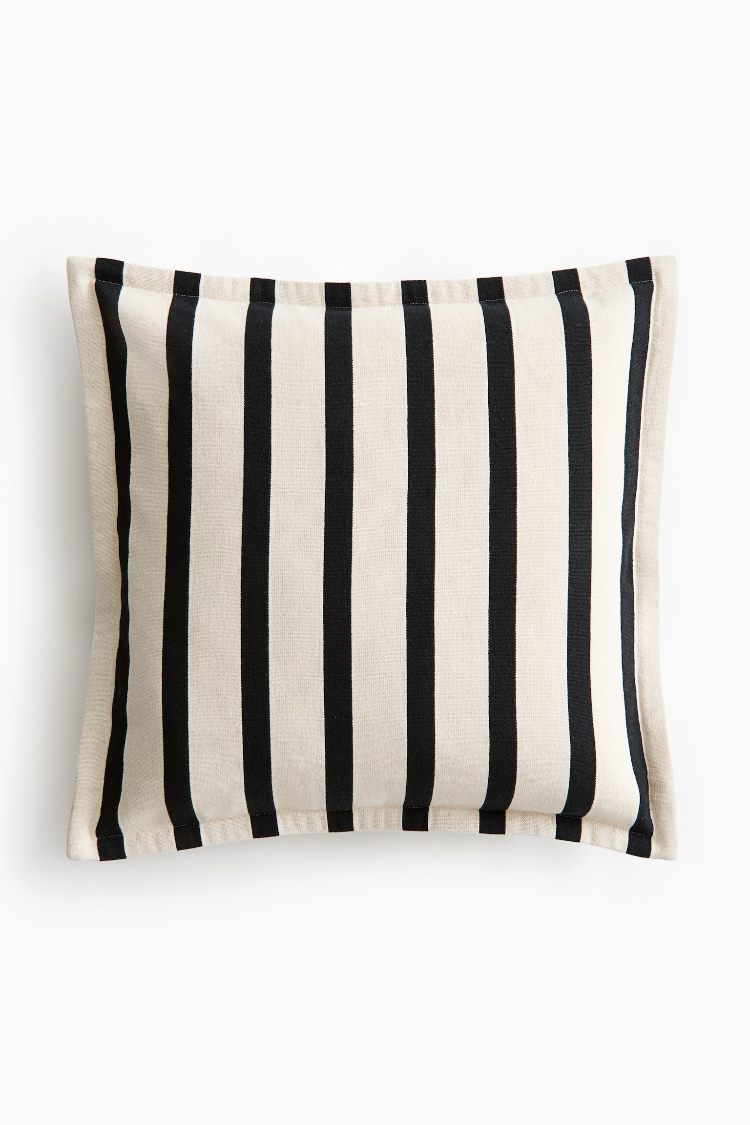 Patterned canvas cushion cover - Black/Striped/Beige/Striped/Mole/Striped/Dark brown/Striped - 1