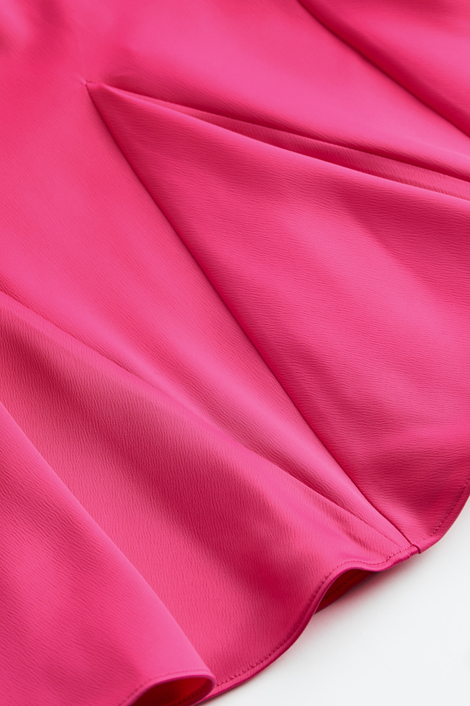 Satin crêpe dress - Cerise - 3