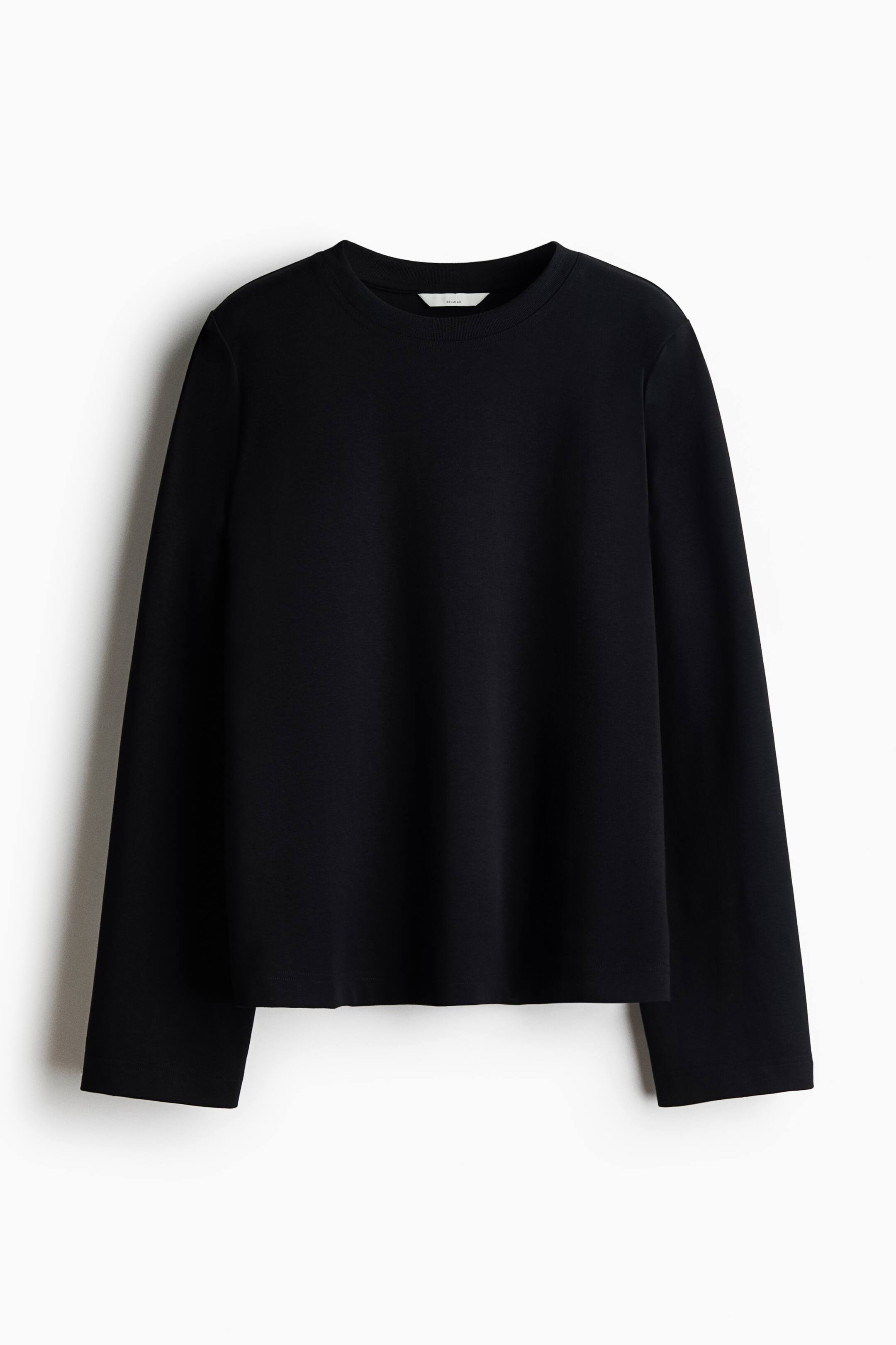 View larger image: Cotton jersey top - Black - Ladies | H&M 1
