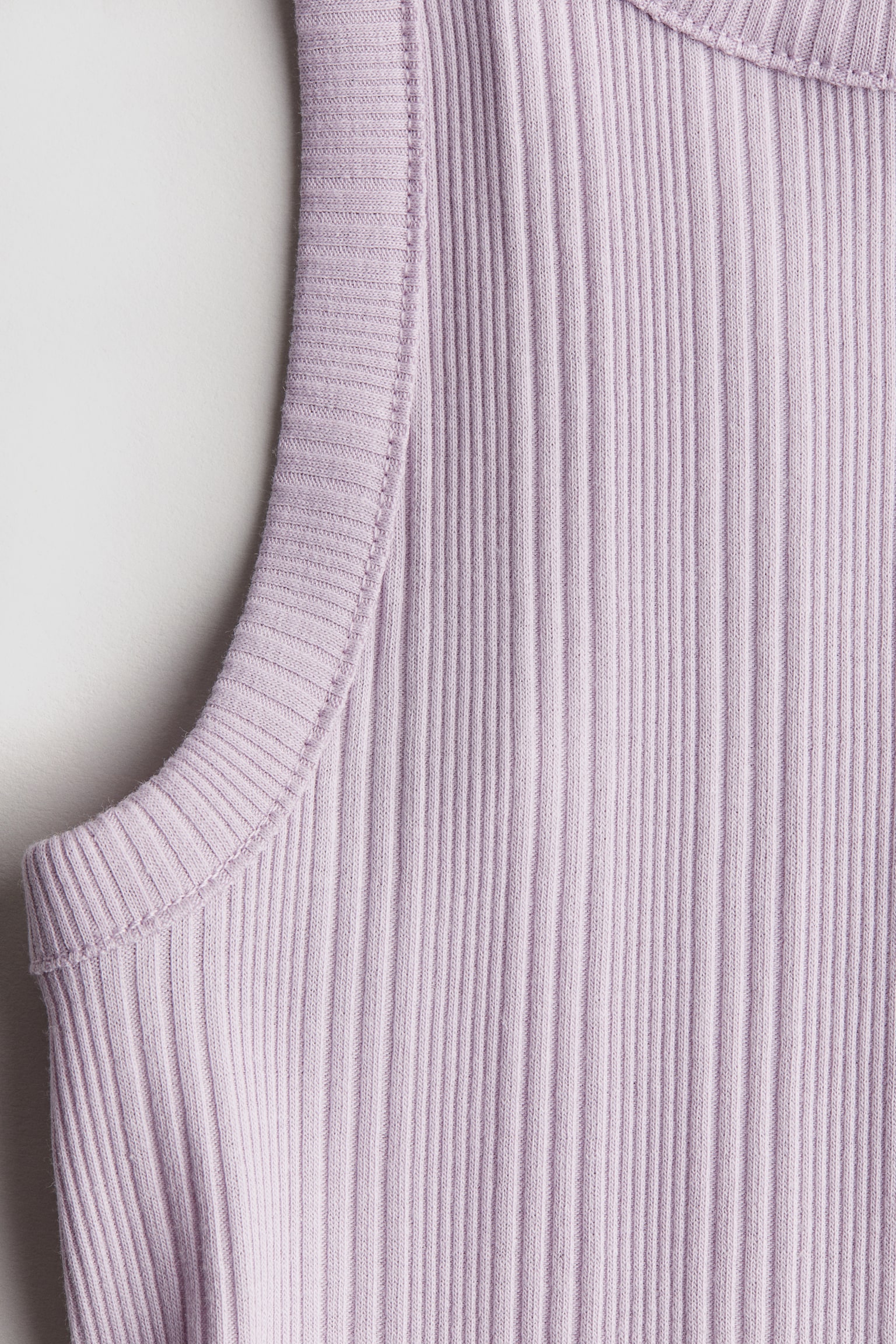 Ribbed vest top - Light dusty purple/Light grey marl/Light pink - 2