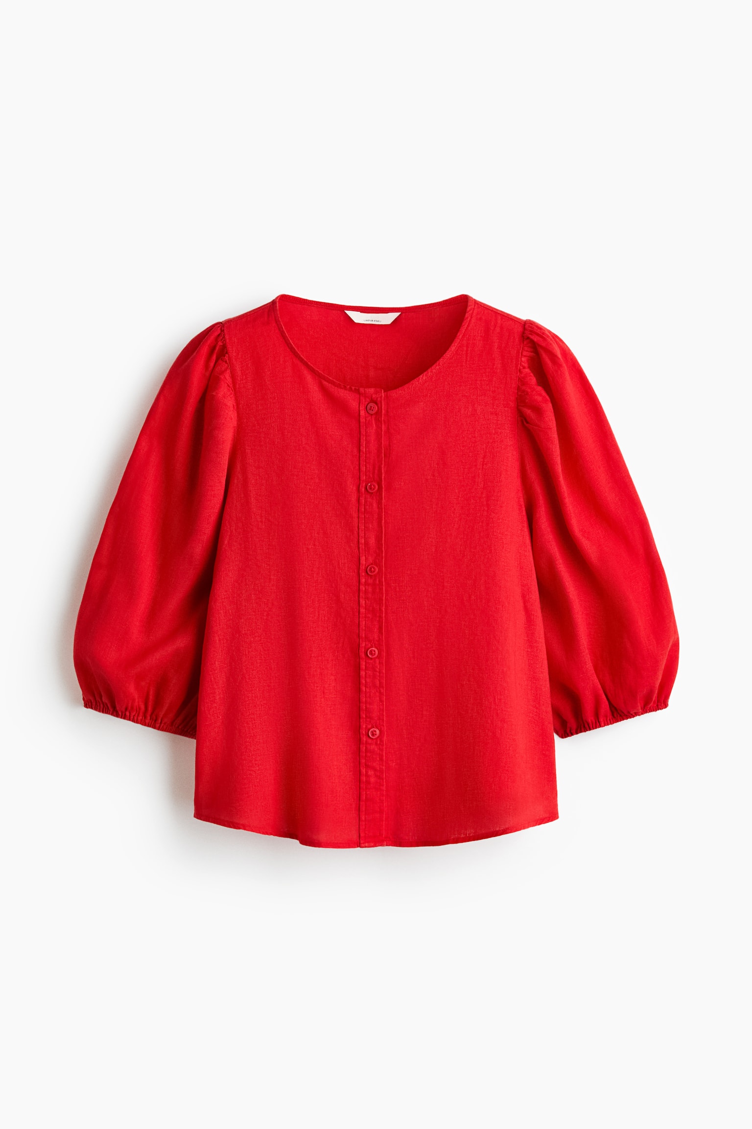 Linen-blend blouse - Red/Cream/Yellow floral - 2