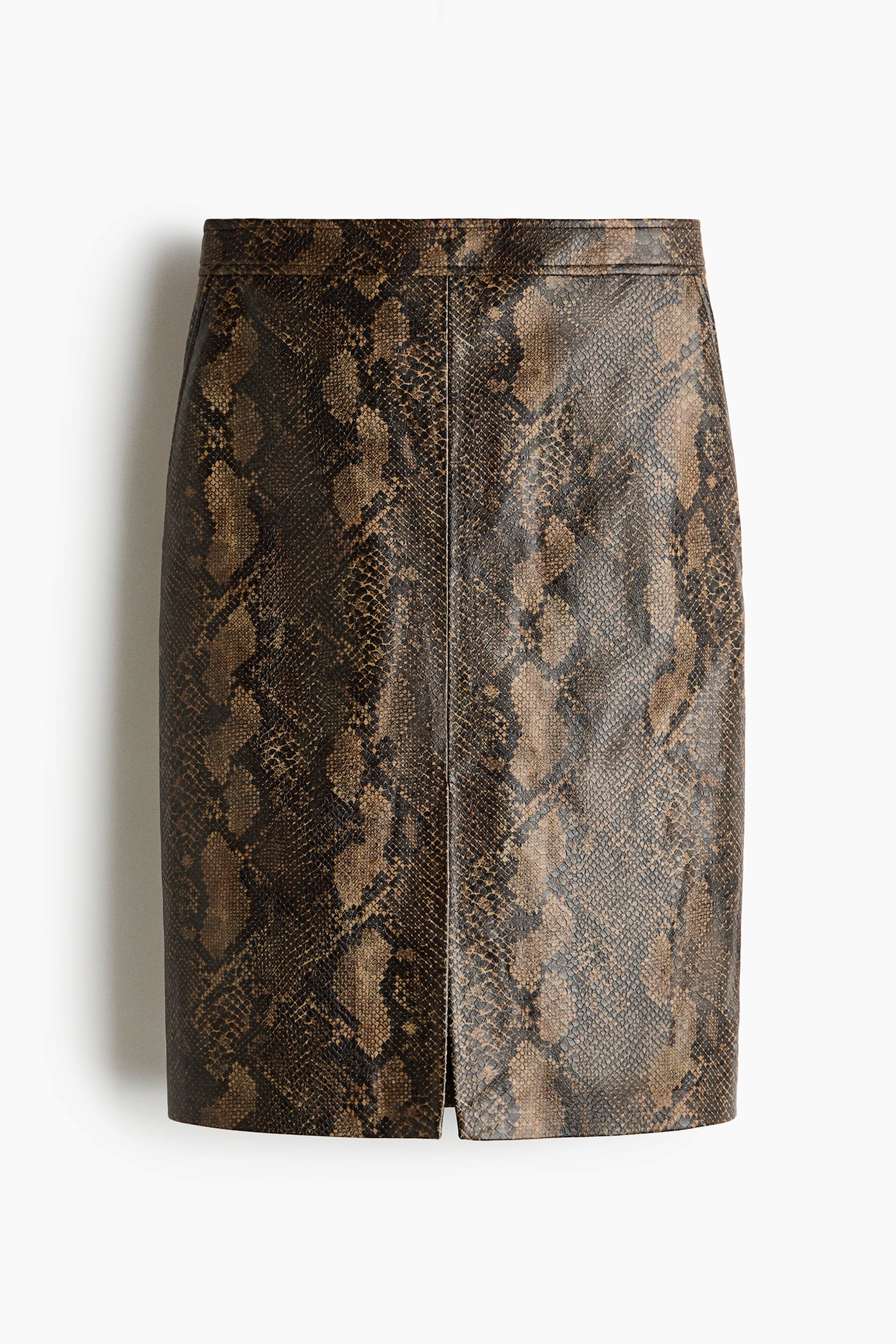 Coated Pencil Skirt