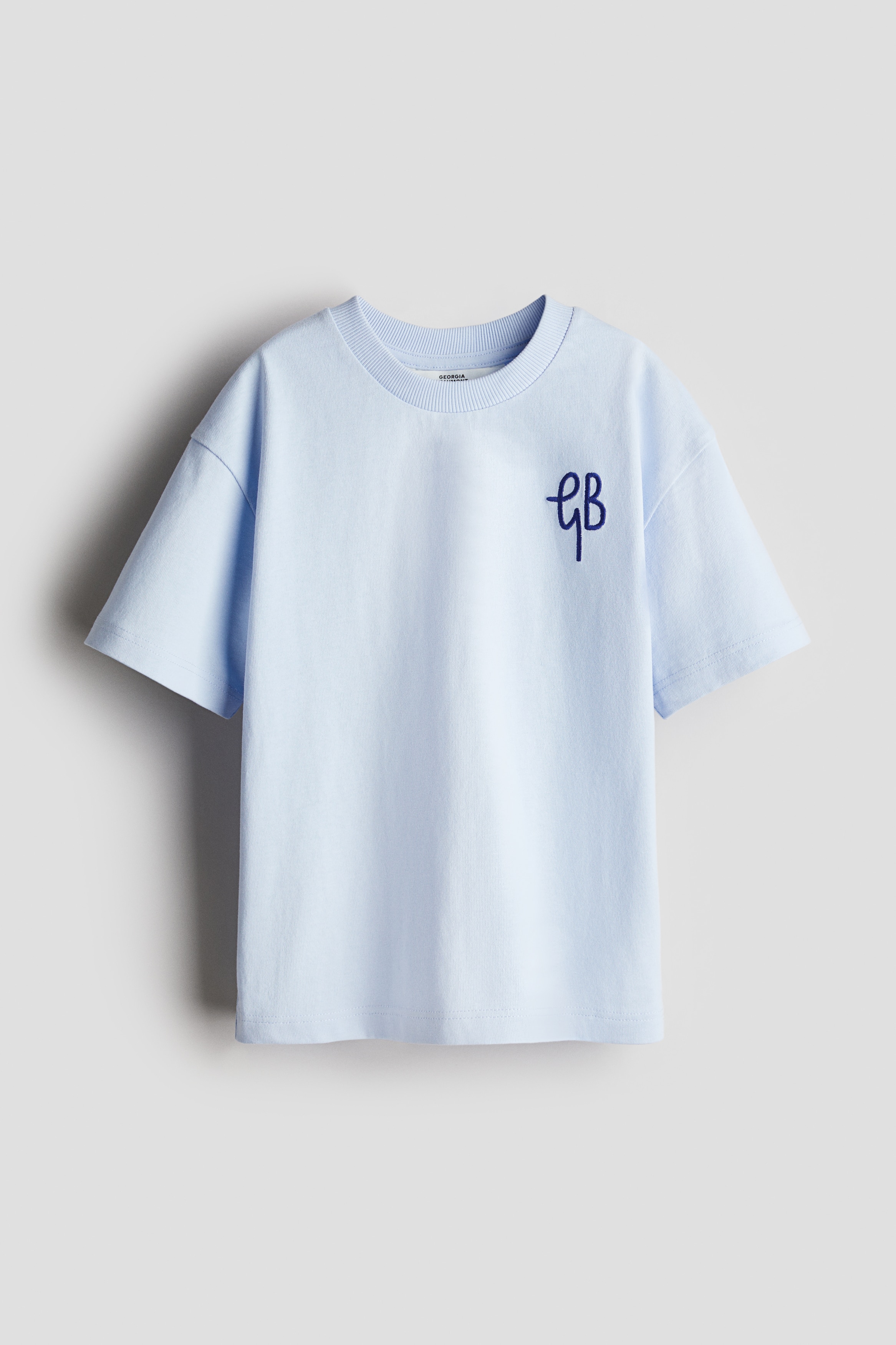 T-Shirt mit Print - Hellblau/Blumen