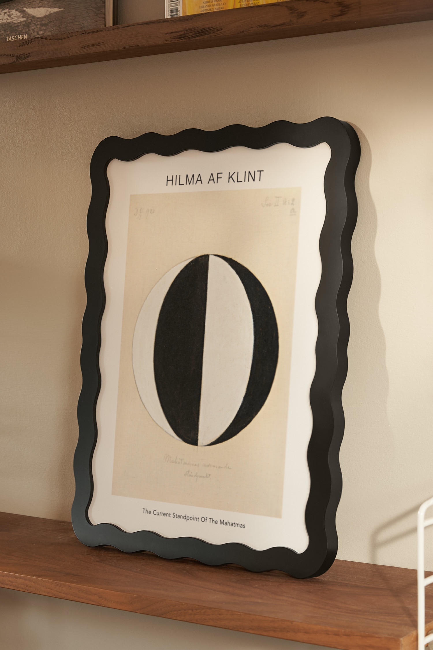 Wavy Billedramme Træ - Sort