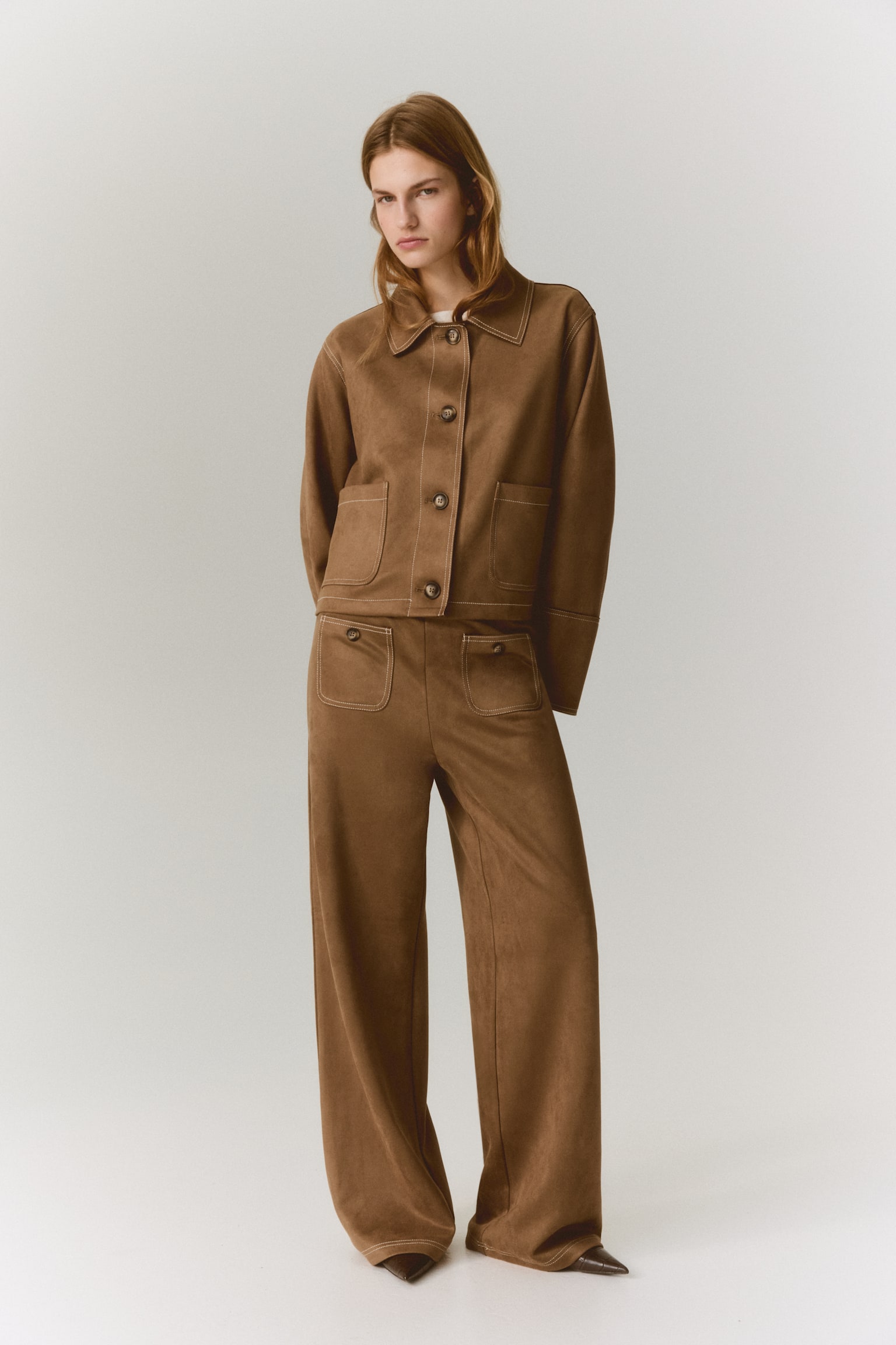 Bukser i jersey - Mørk beige - 6