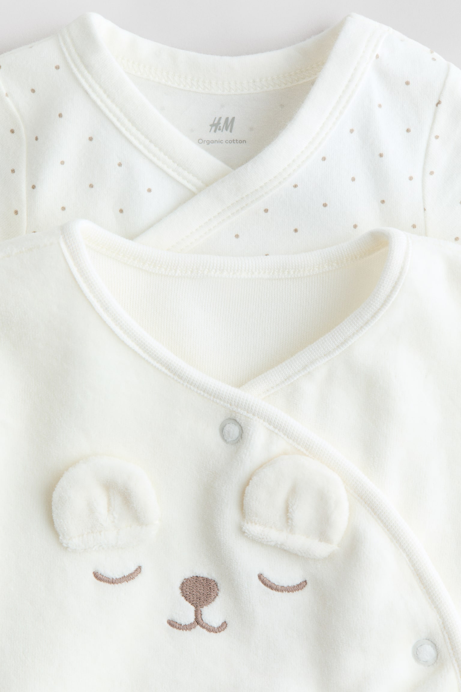 Детские комплекты H&M 3-piece Cotton Set, цвет: Белый — фото 3