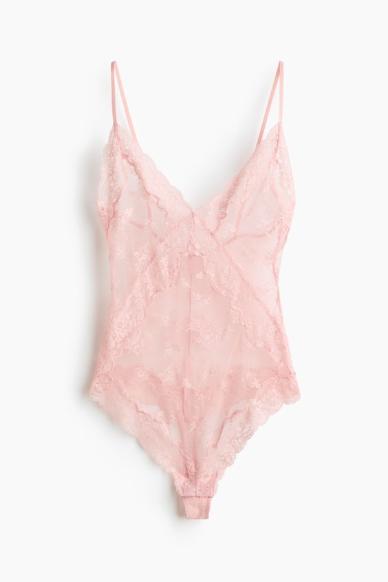 Женский боди H&M Lace Thong кружевное