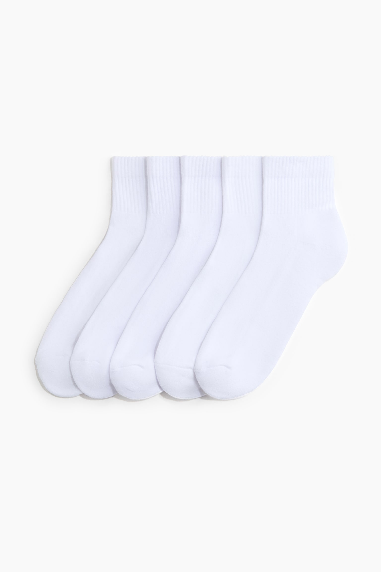 5-pack short socks with Lycra®-White - 1