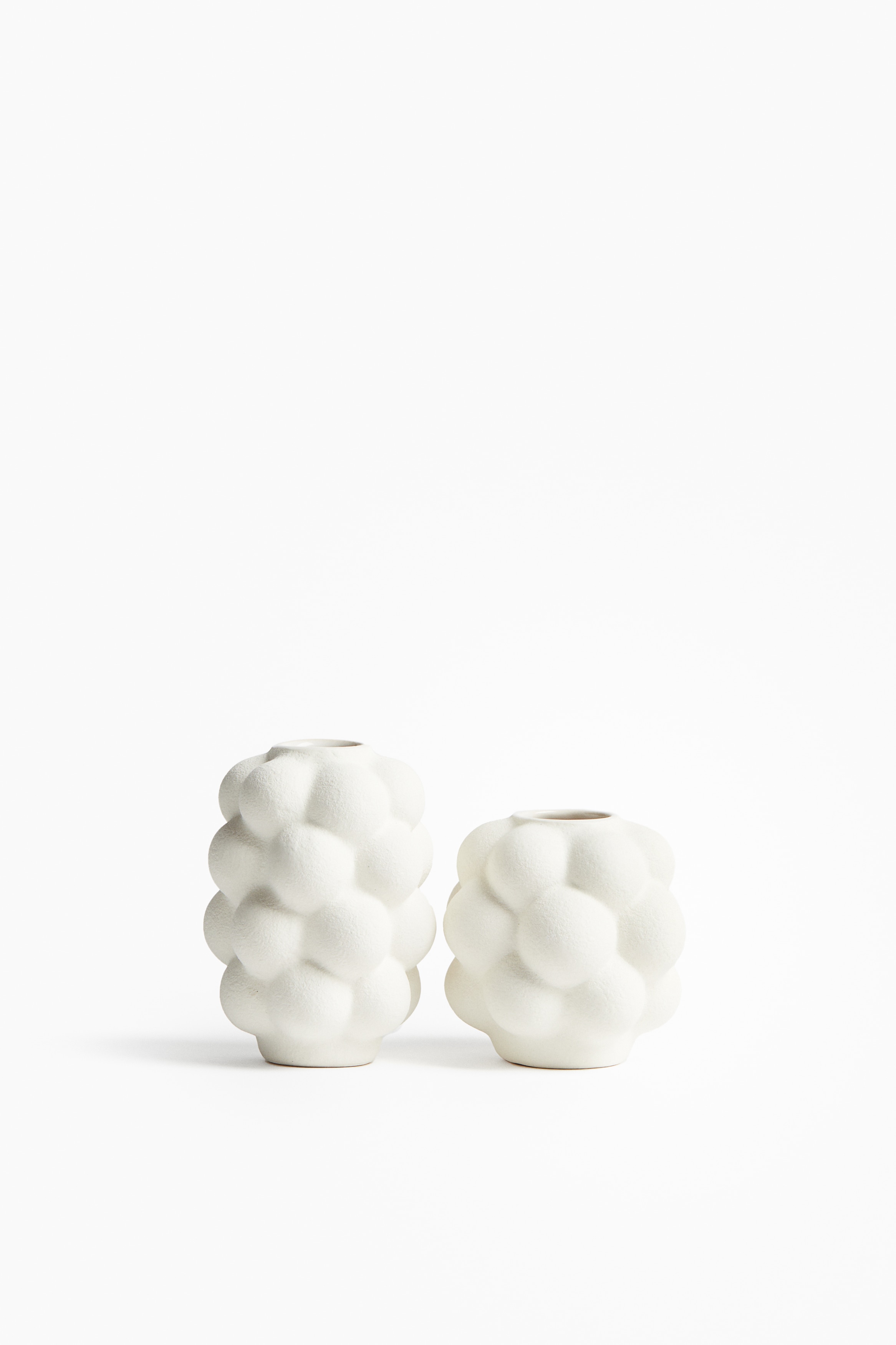 White 2-Pack Mini Stoneware Vases at H&M Home | H&M CA