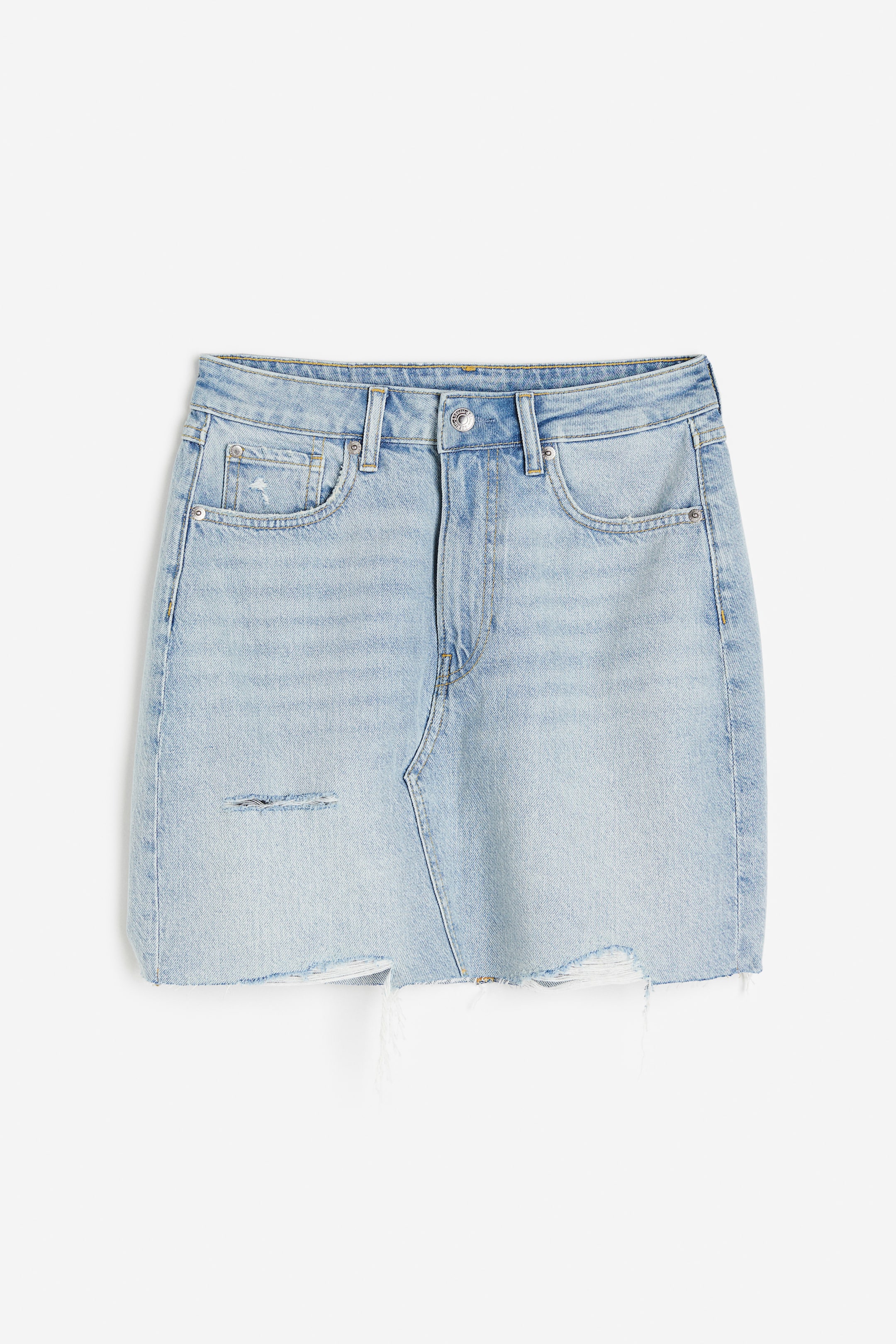 View larger image: Denim mini skirt - Light denim blue - Ladies | H&M HK 1
