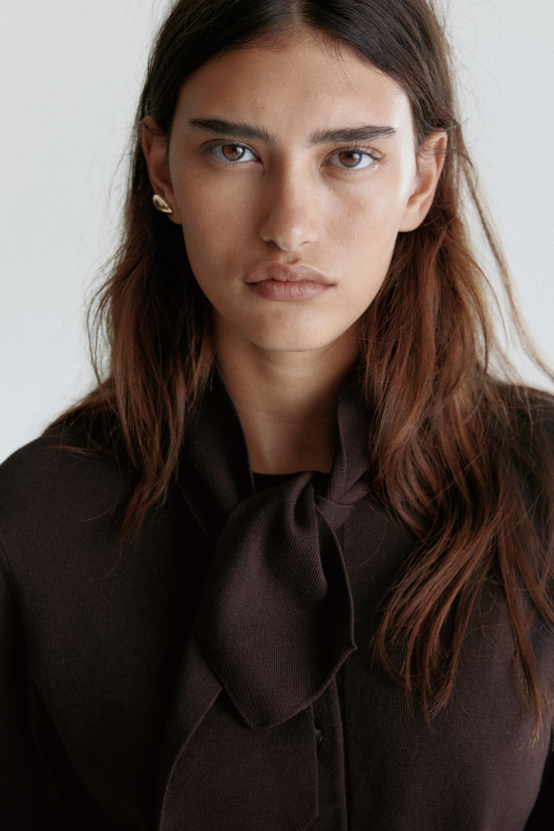 View larger image: Scarf-collar cardigan - Dark brown - Ladies | H&M IN 1