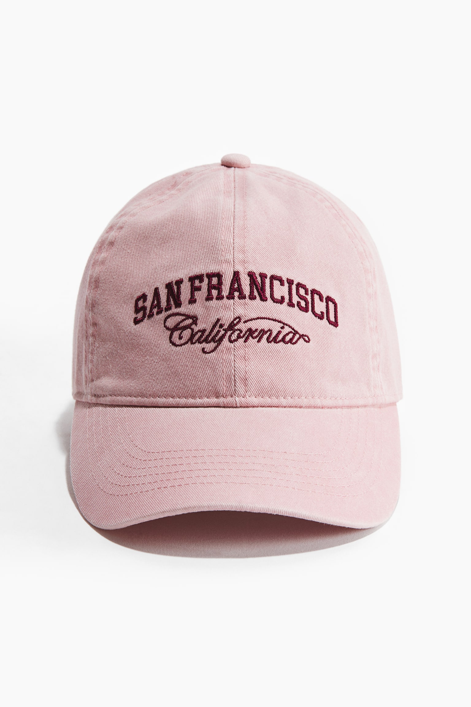 Gorra en sarga con bordado - Rosa tenue/San Francisco/Azul marino/San Francisco/Azul oscuro/Running Club/Crema/Boston/Beige/Running Club