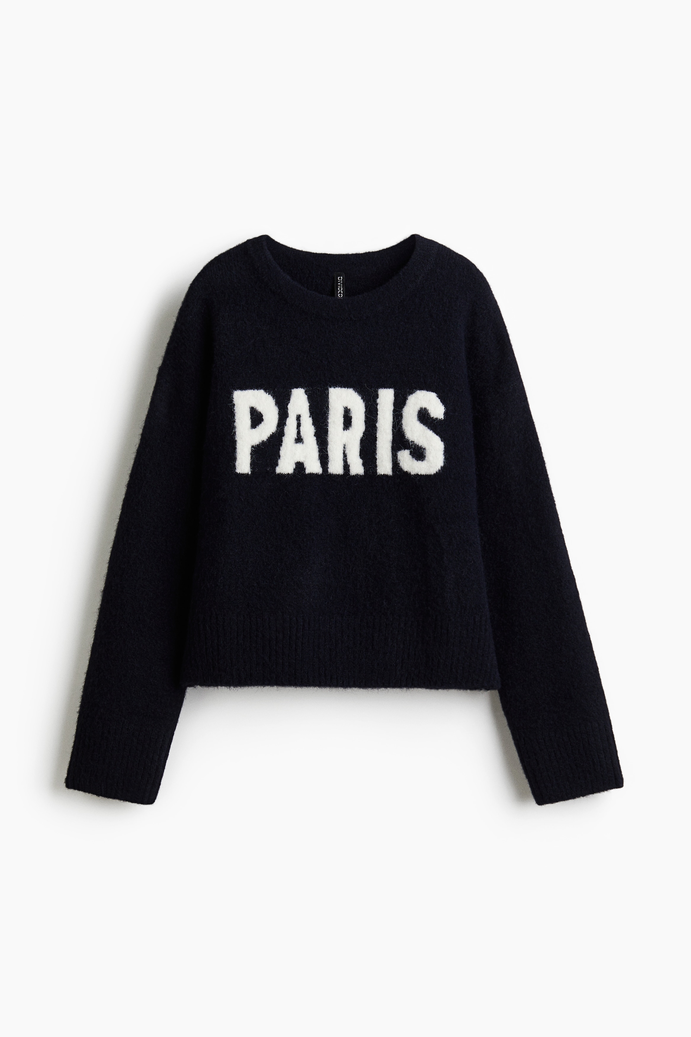 Myk strikket genser - Marineblå/Paris/Brun/Sebratrykk/Hvit/Paris