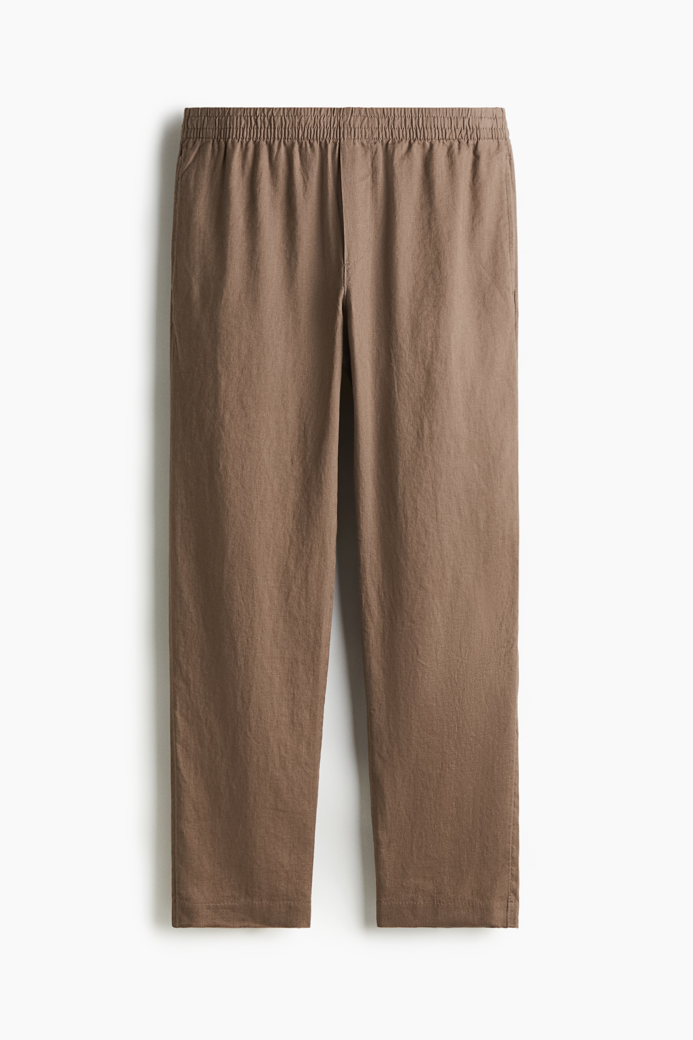 合身亞麻長褲 - 深米色/淺米色/深灰色/海軍藍