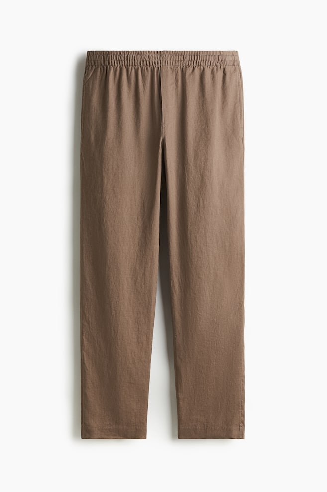 Pantalon classique en lin - Beige foncé/Marine/Beige clair/Noir - 1
