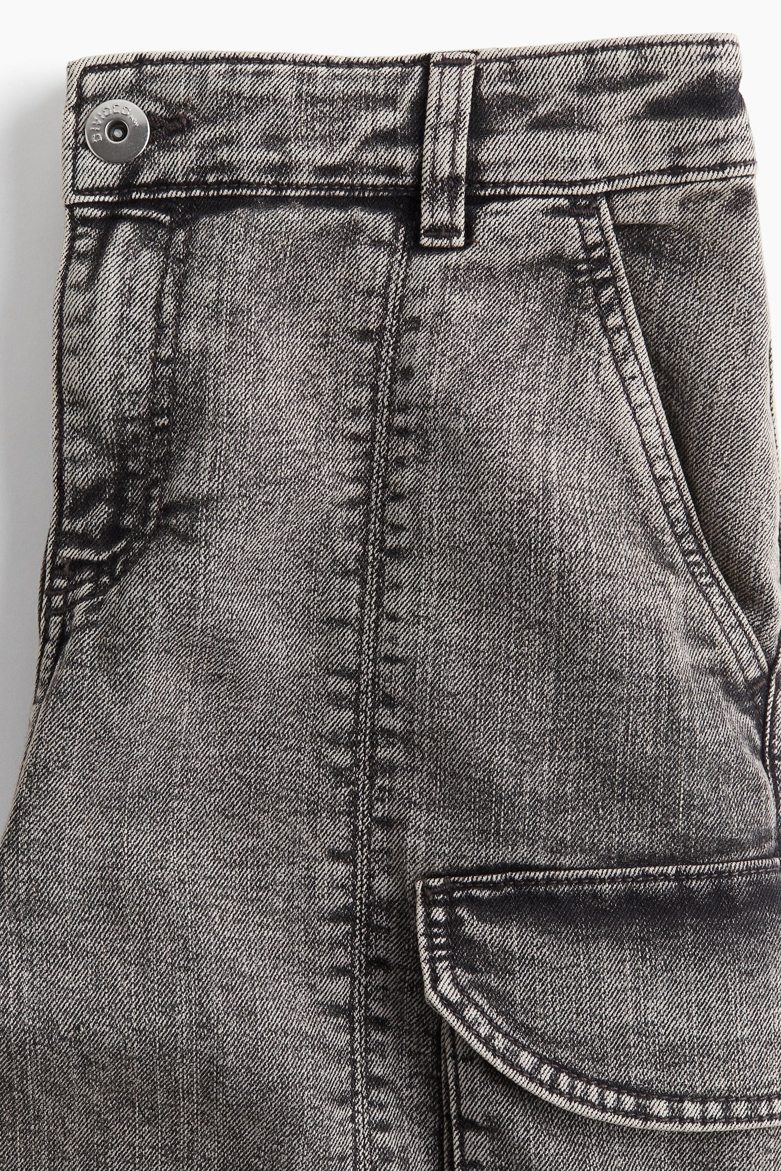 Baggy Low Cargo Jeans - Grey/Pale denim blue - 5