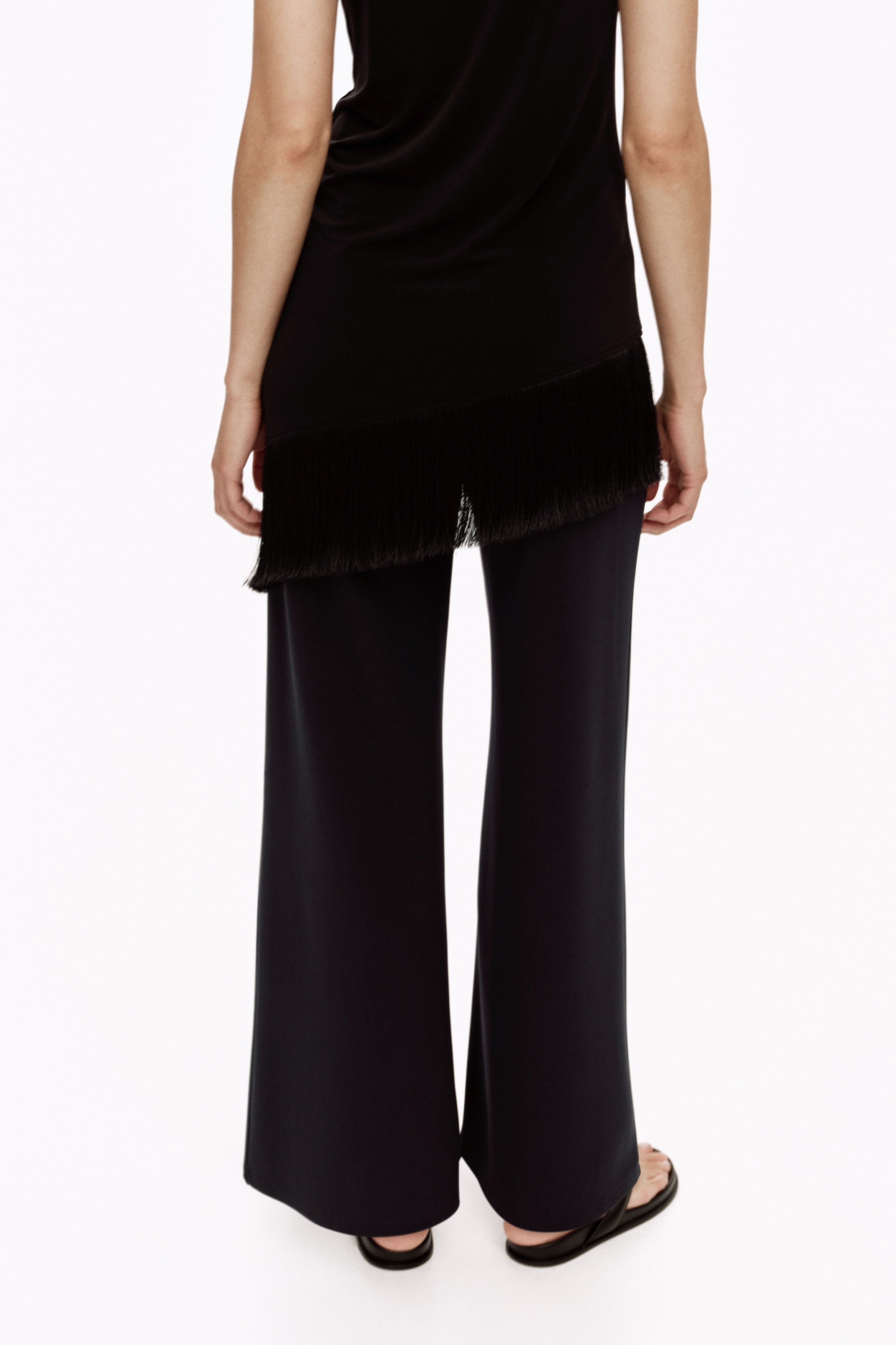 Women's Light beige/striped MAMA Wide-leg Pants | H&M CA