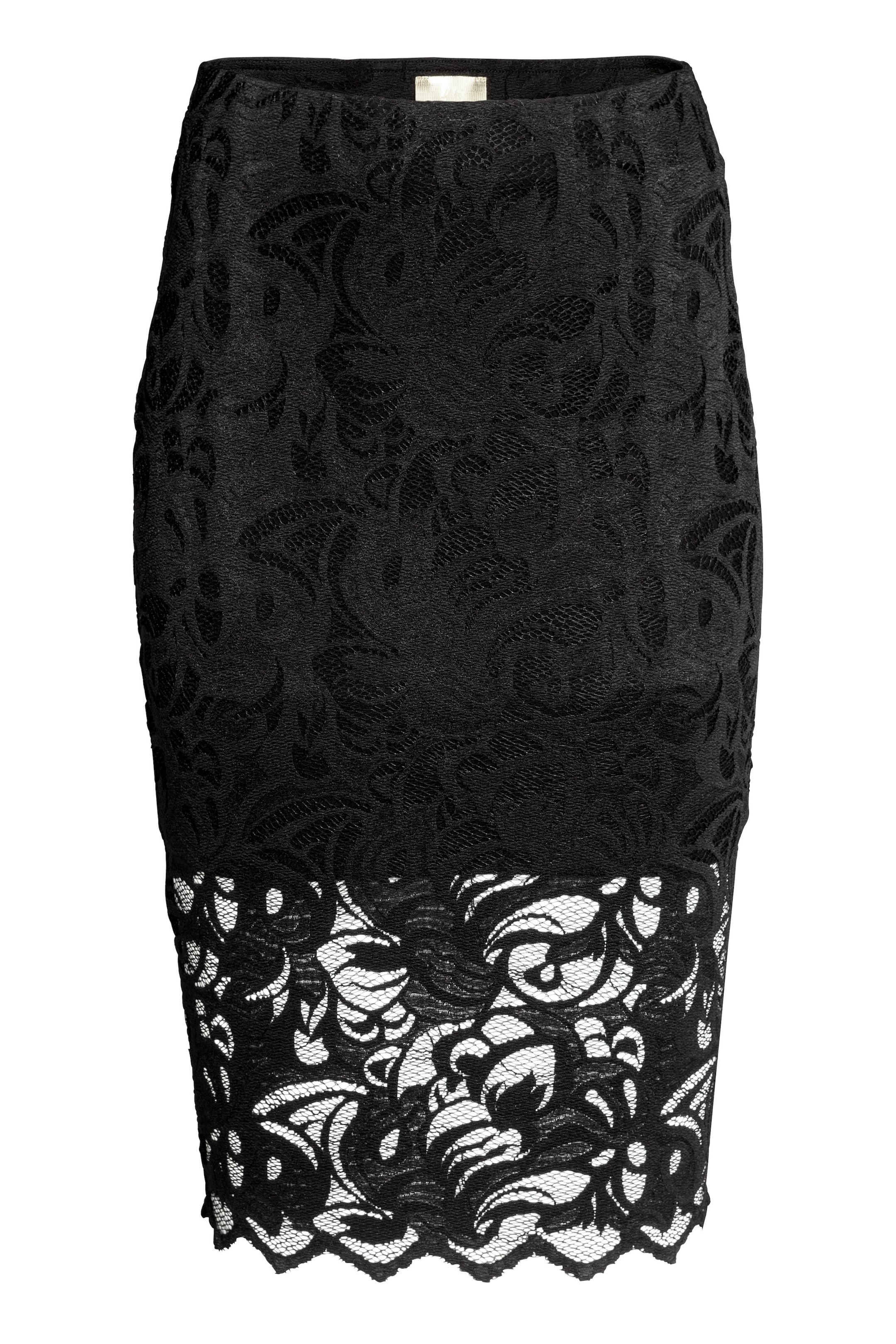 Agrandir l'image: Jupe crayon en dentelle - Noir - FEMME | H&M FR 1
