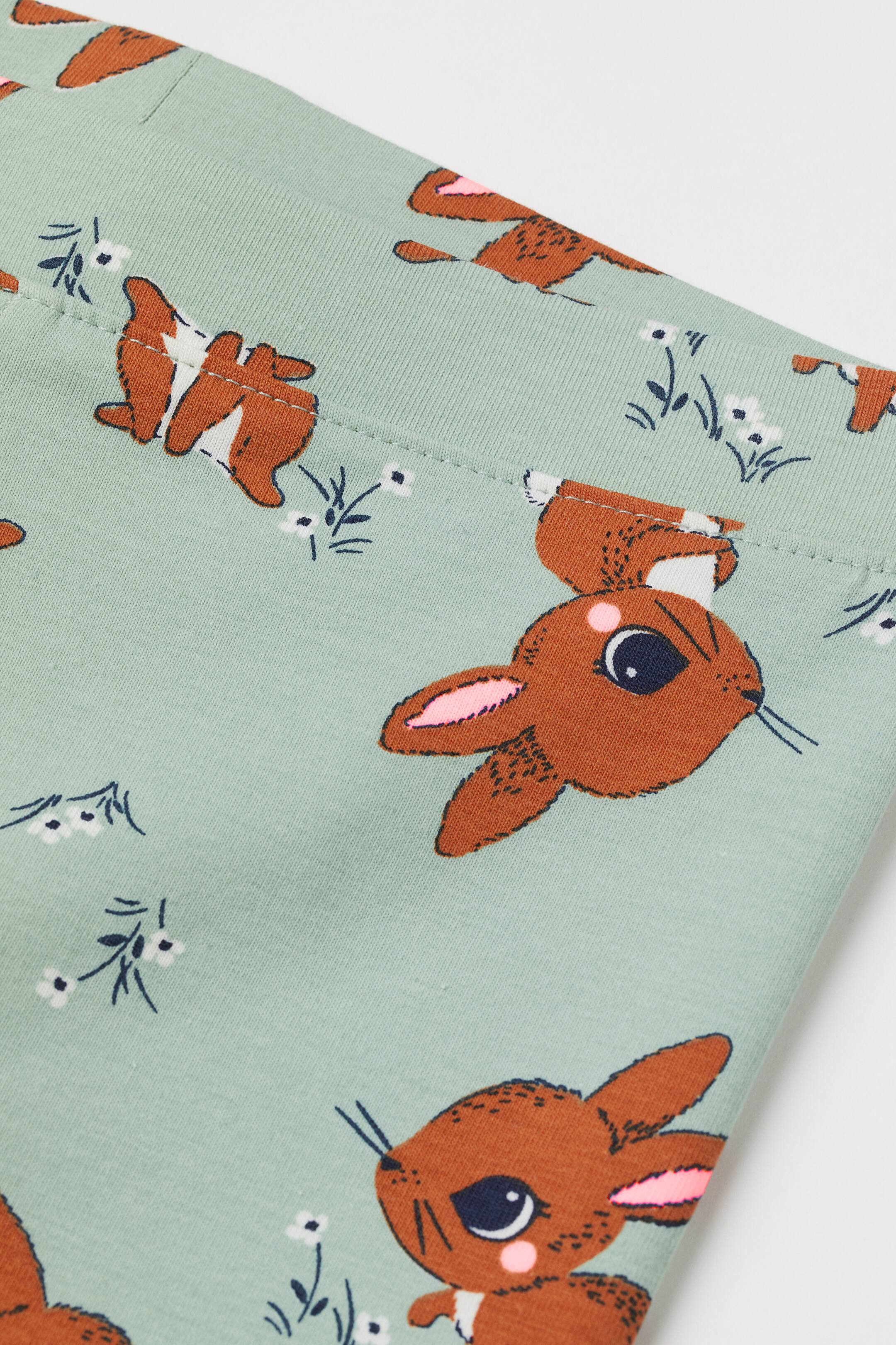 Visa större bild: Leggings - Ljusgrön/Kaniner - BARN | H&M SE 2