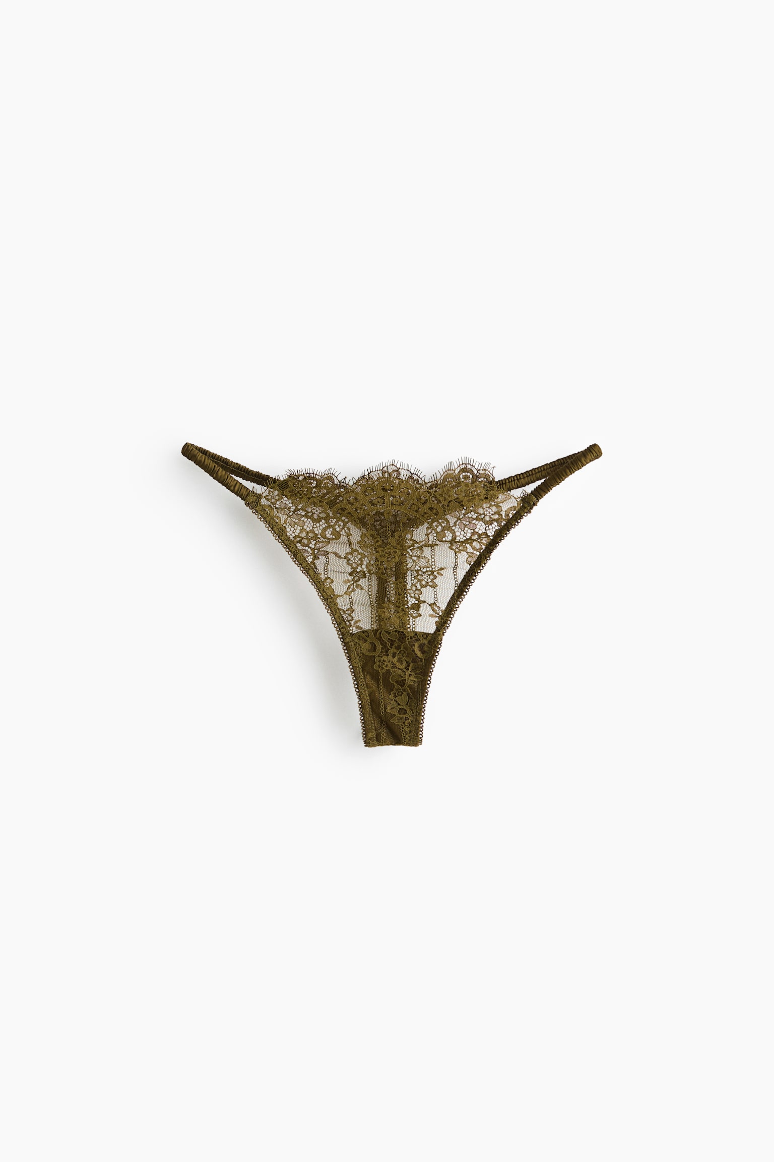 2-Pack Lace Thong Briefs - Khaki green - 1