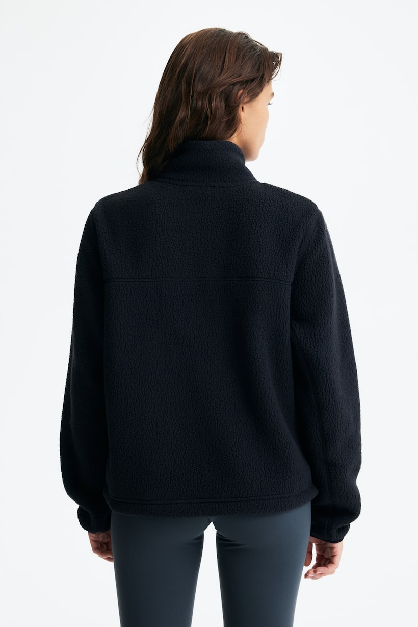 Teddy Fleece Jacket Cropped Black Teddy Bear Jacket Teddy Bear