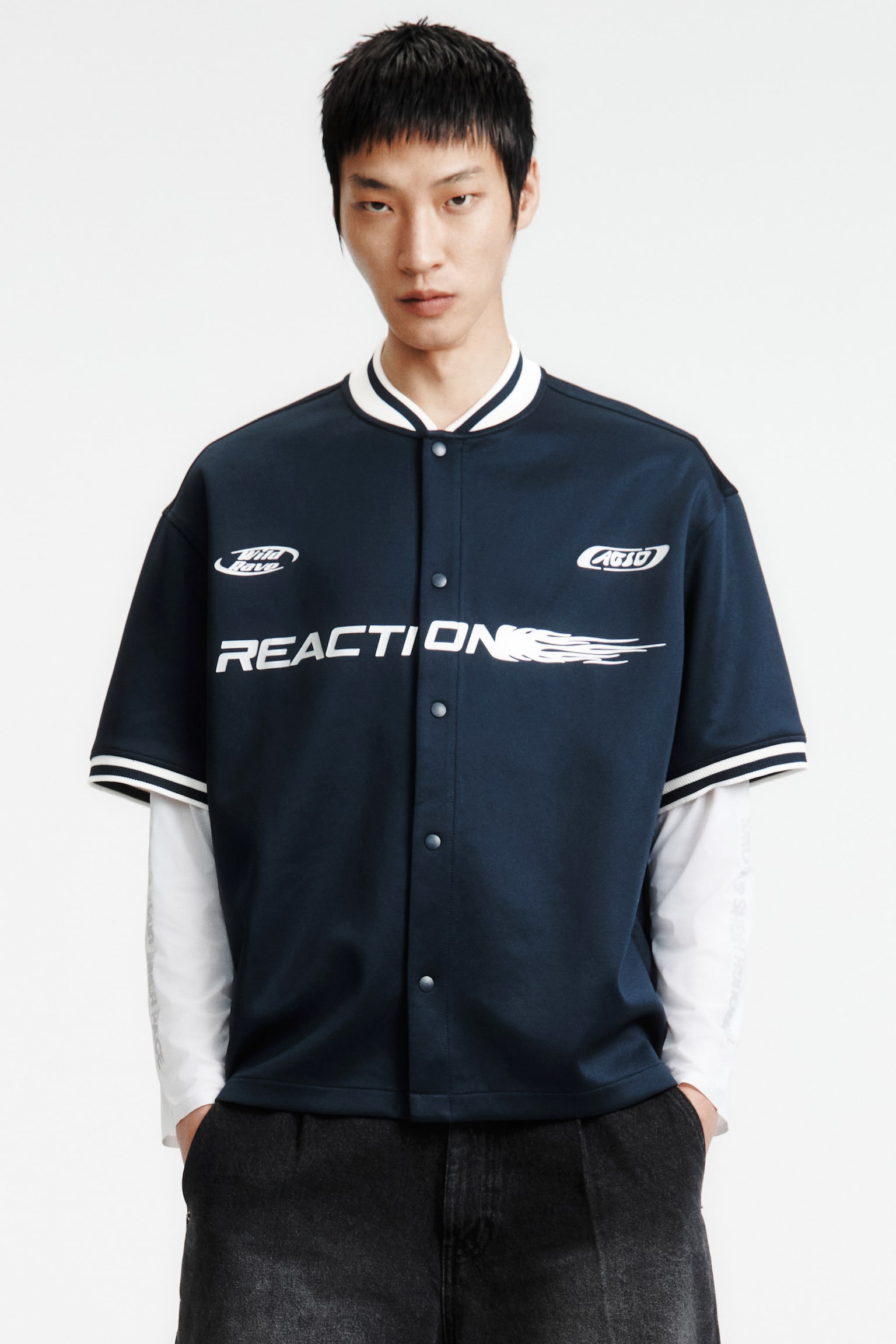Loose Fit Scuba Baseball shirt - Navy blue/Reaction - 1