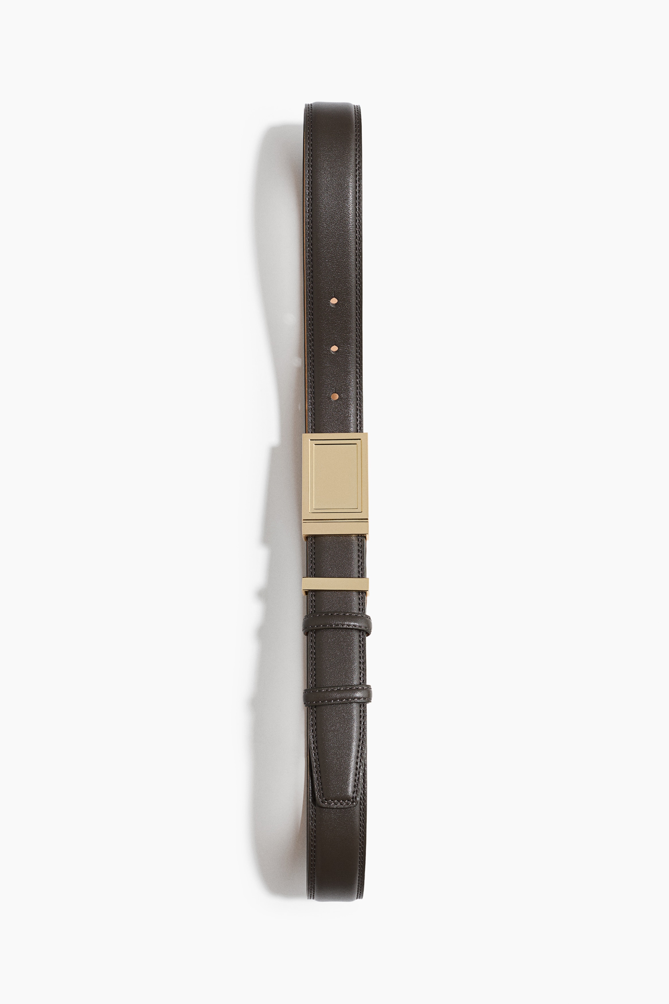 Leather belt - Dark mole