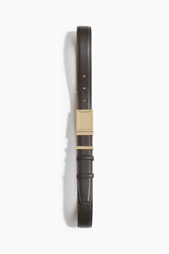 Ceinture en cuir - Taupe foncé - 1