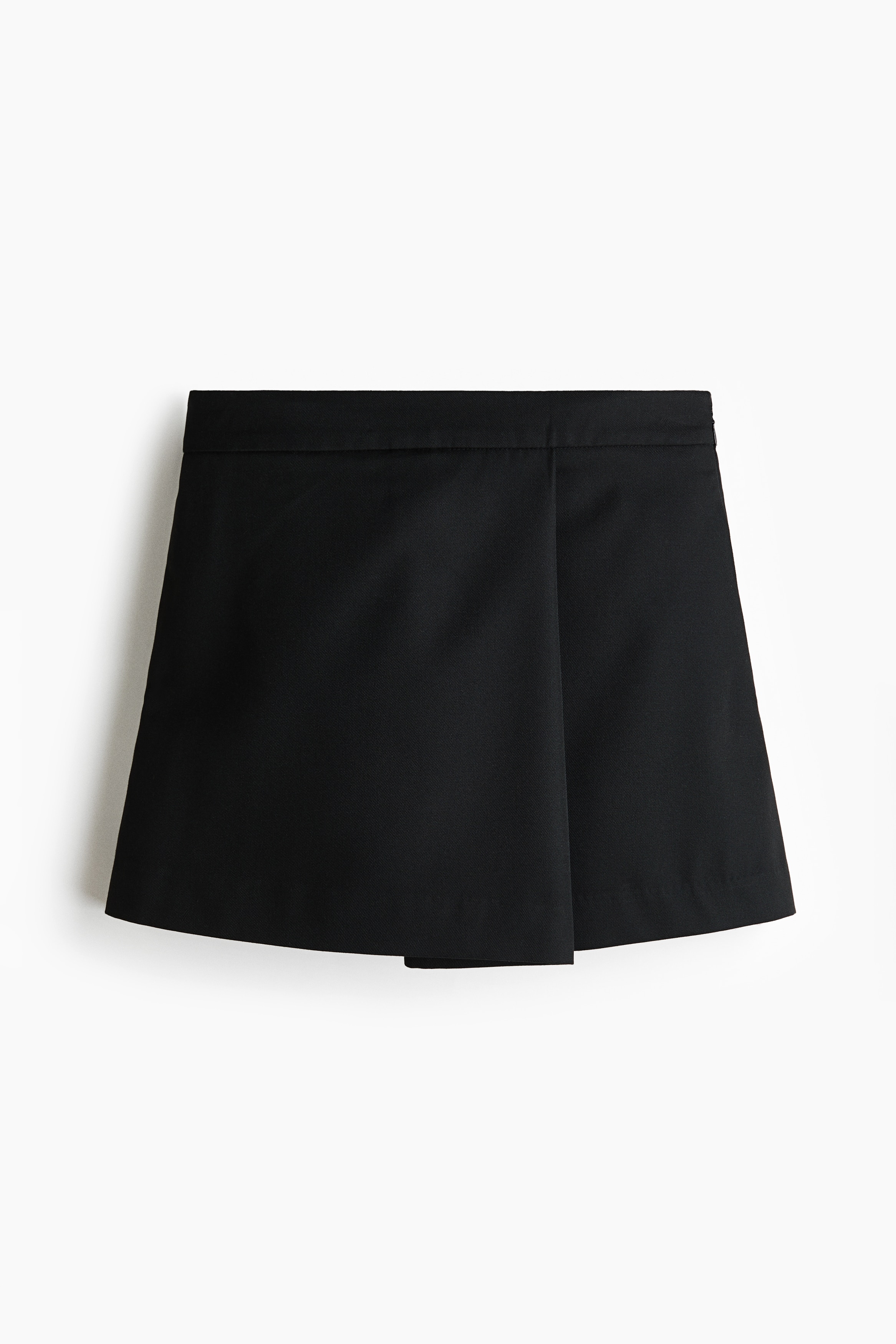 Twill mini skort - Black
