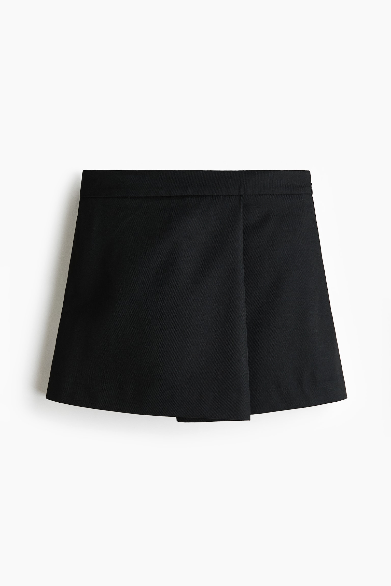 Женская юбка-шорты H&M Twill Mini Skort, цвет: Чёрный — фото 1
