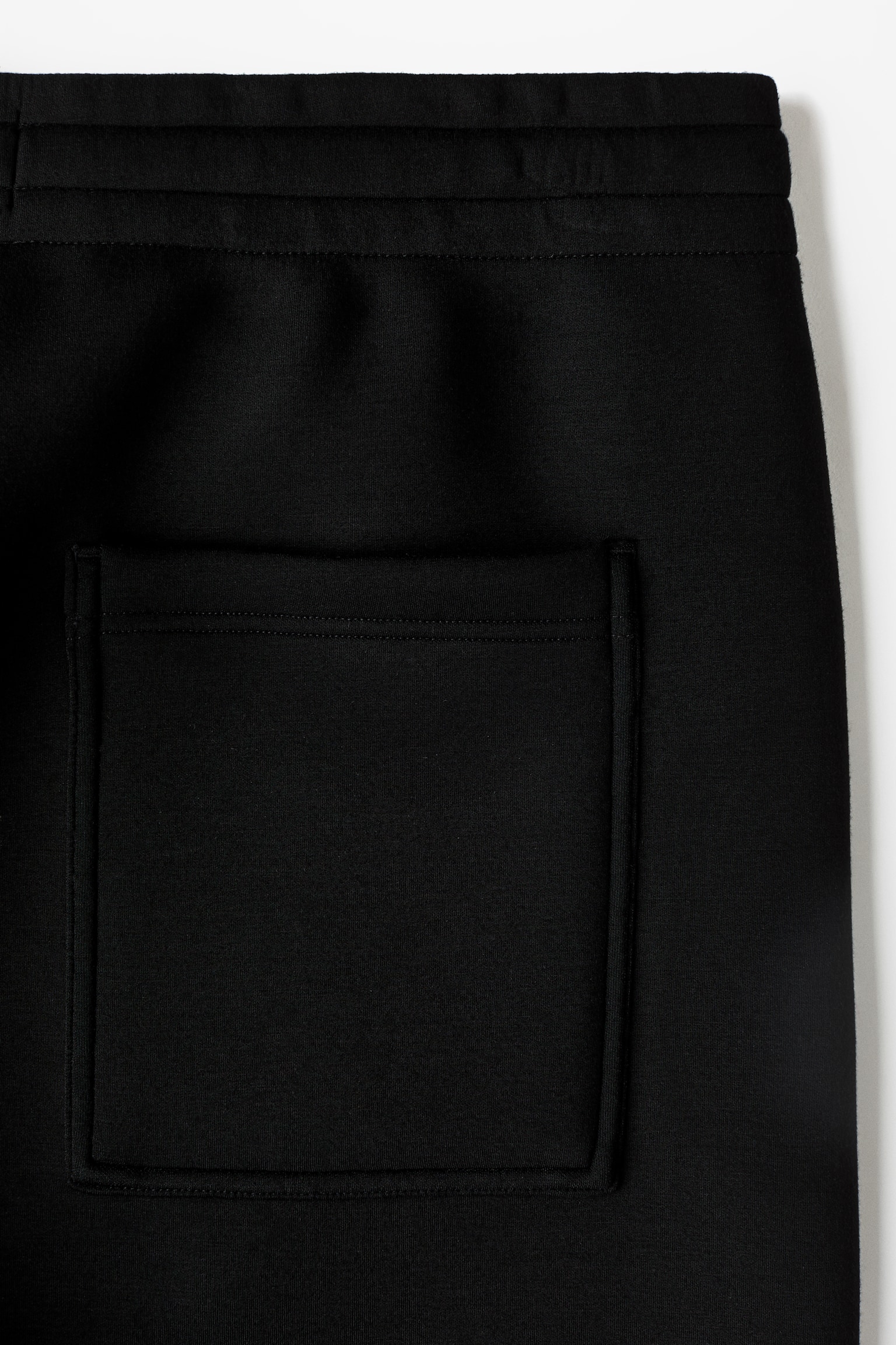 Мужские брюки H&M Relaxed-Fit Barrel-Leg Scuba, цвет: Чёрный — фото 7