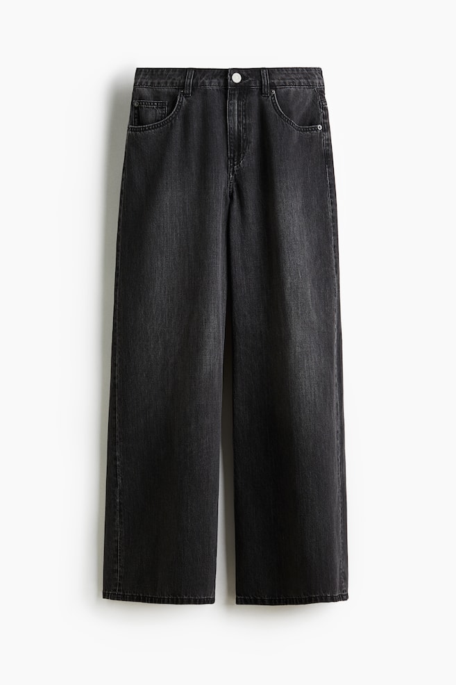 Wide Regular Jeans - Washed zwart/Denimblauw/Donker denimblauw - 1