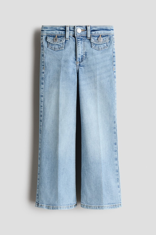 Wide Leg Jeans - Light denim blue/Denim blue - 1
