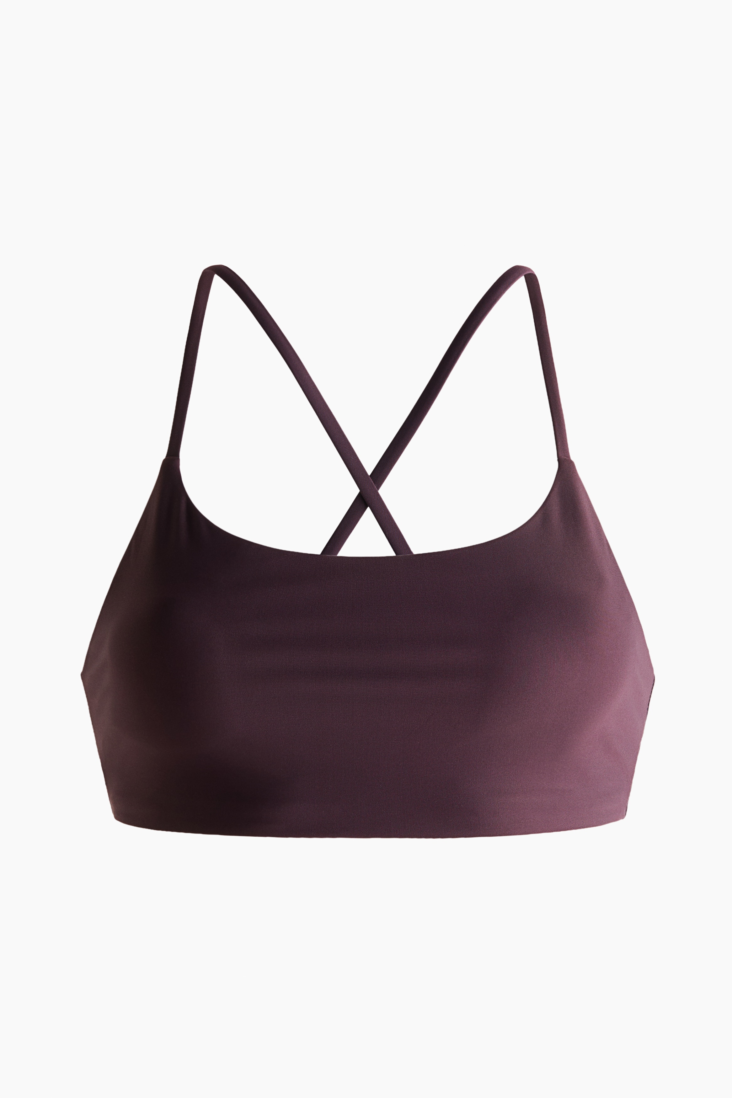 Sports Bikini Top - Eggplant/Black