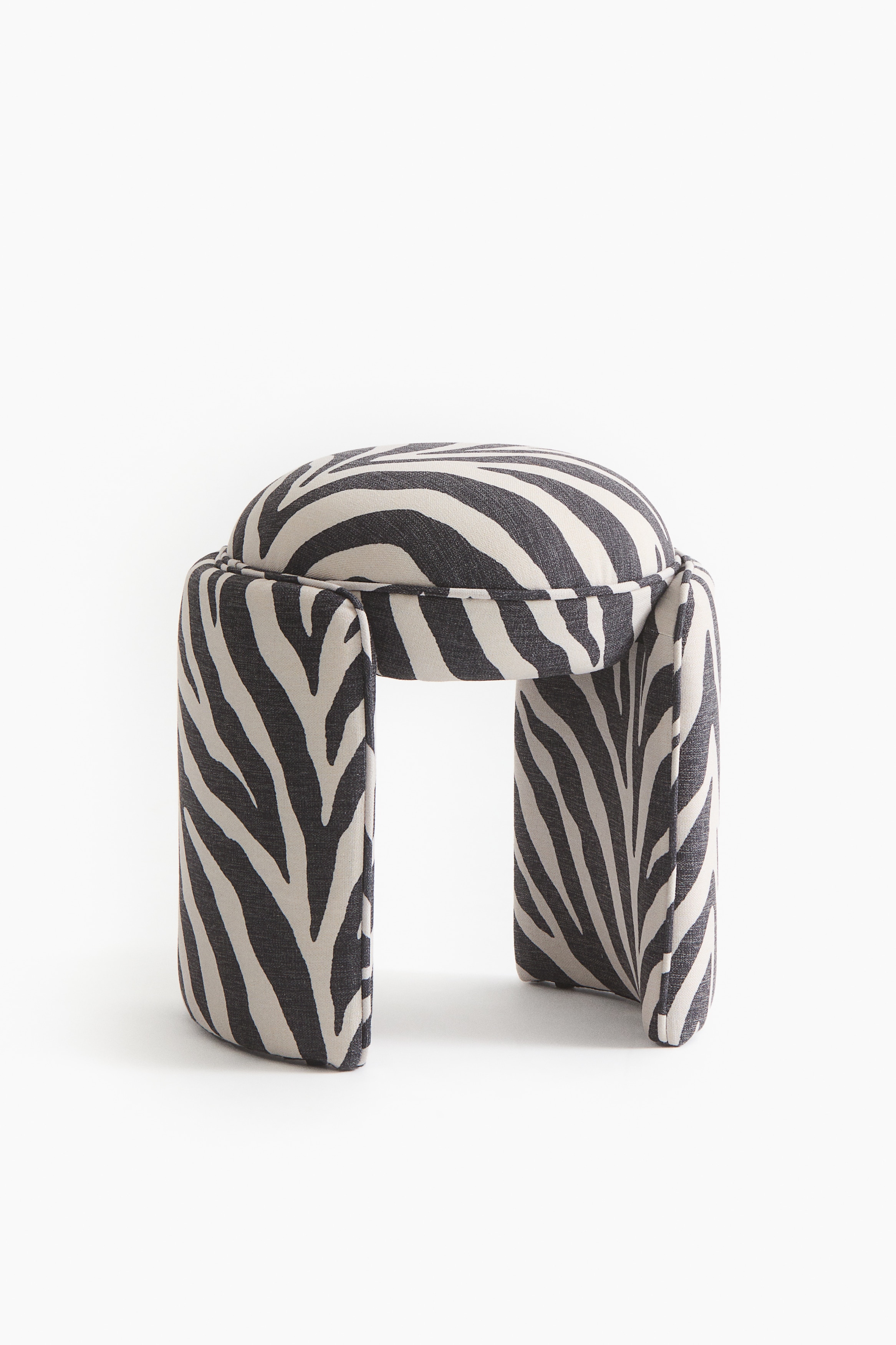 H&M Home  - Tabouret compact - Beige clair/motif zébré