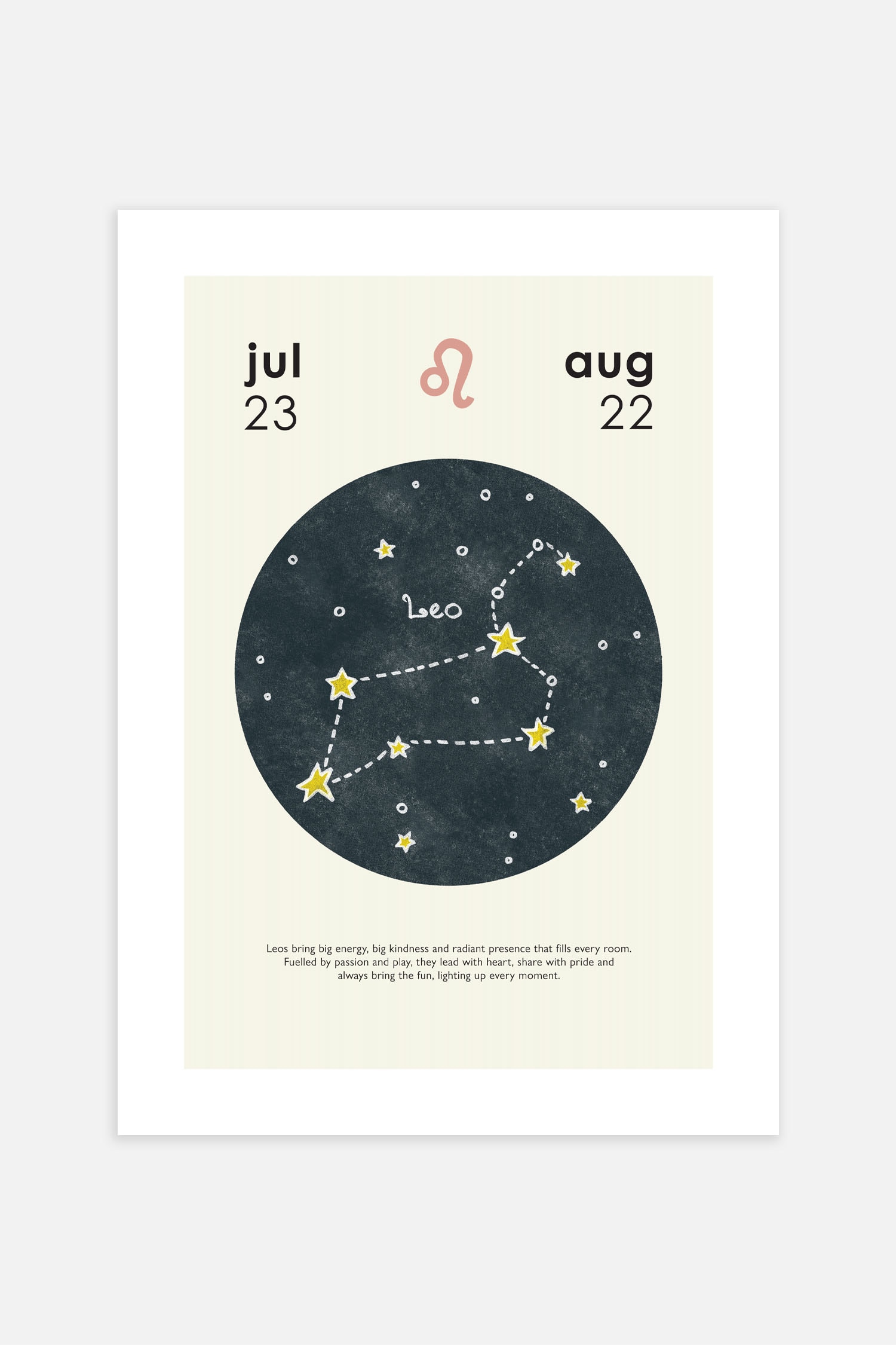 Postery - Zodiac Plakat - Leo - size: 50x70