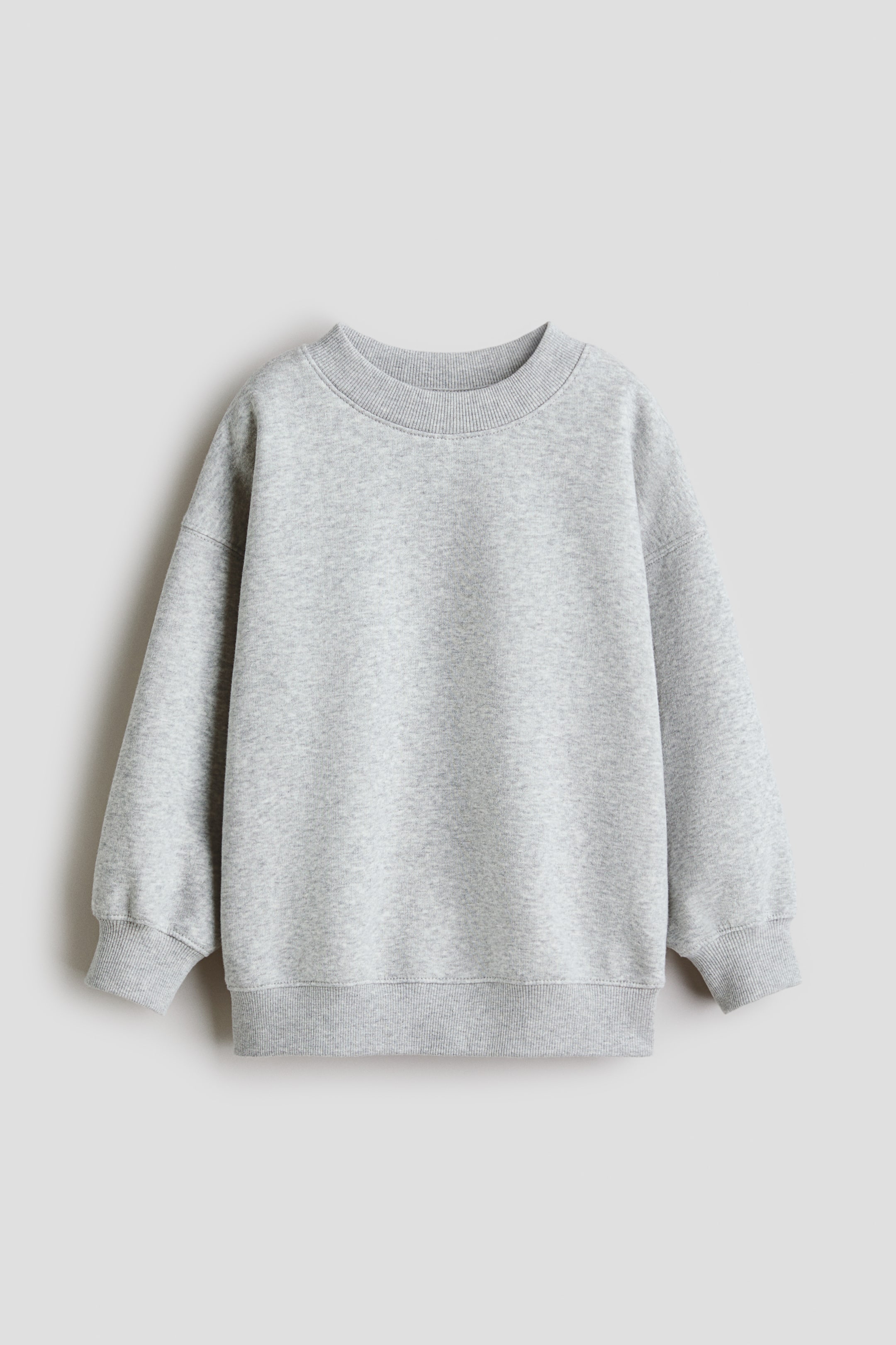 View larger image: Oversized brushed-inside sweatshirt - Light grey marl - Kids | H&M IE 1