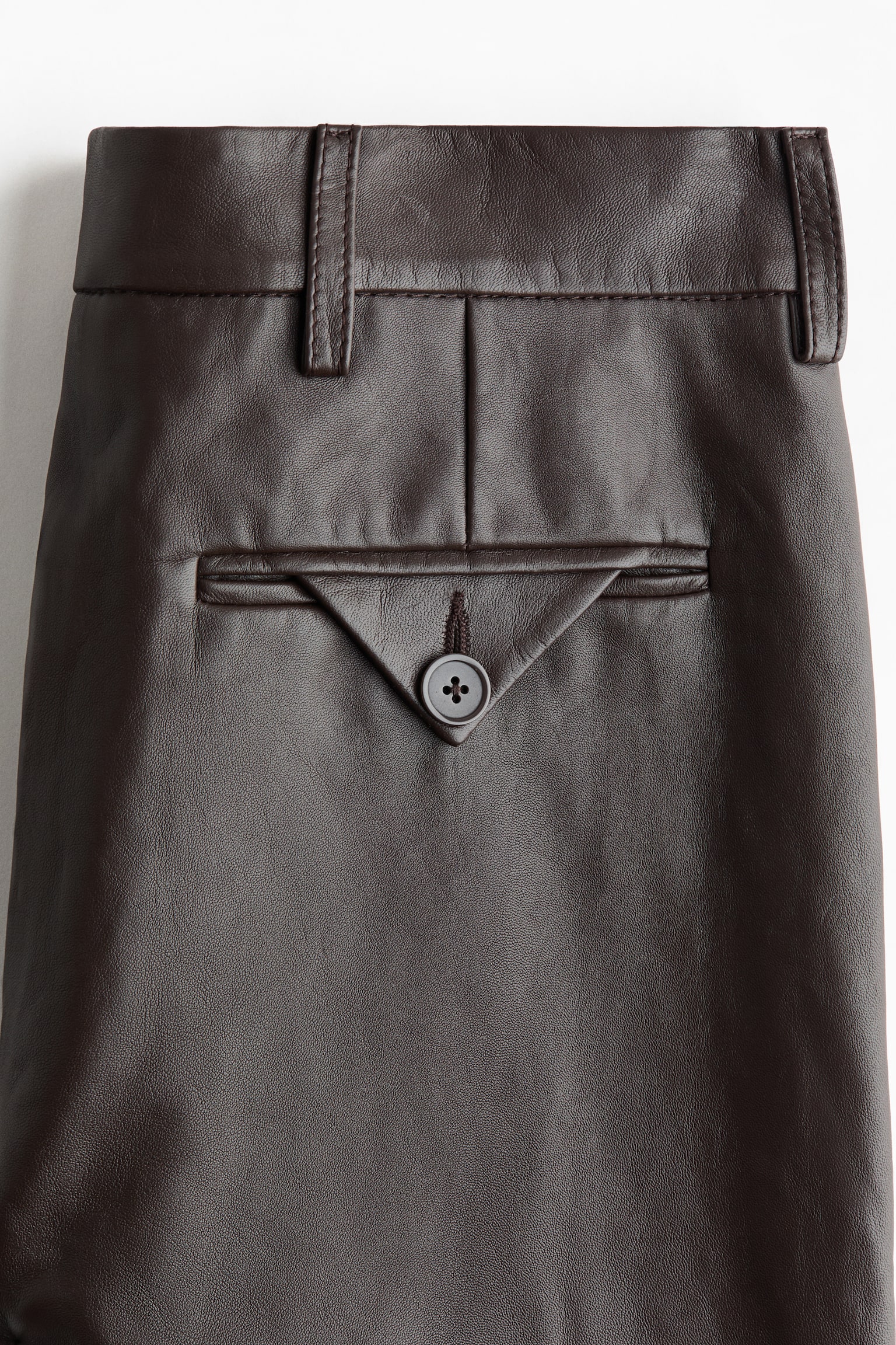 Pantalón de piel - Marrón oscuro/Burdeos - 7