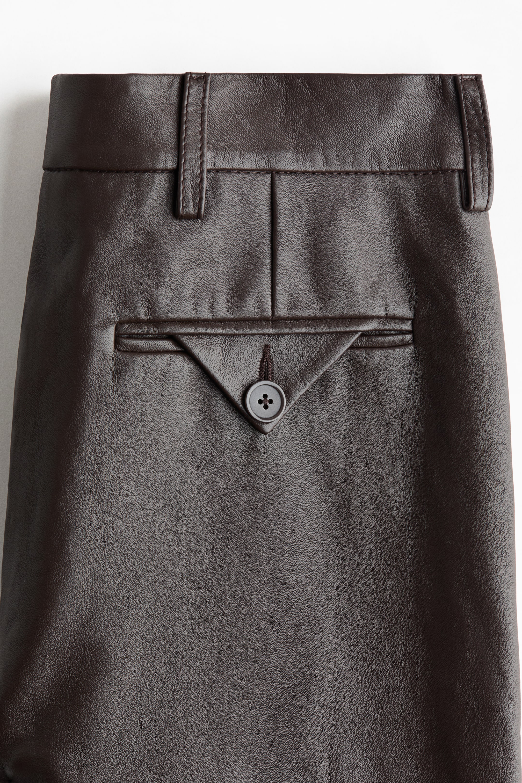 View larger image: Leather trousers - Dark brown - Ladies | H&M 7