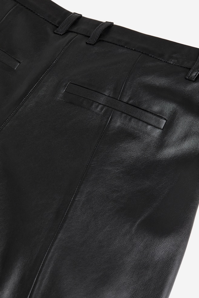 Relaxed-fit leather trousers - Black - 3