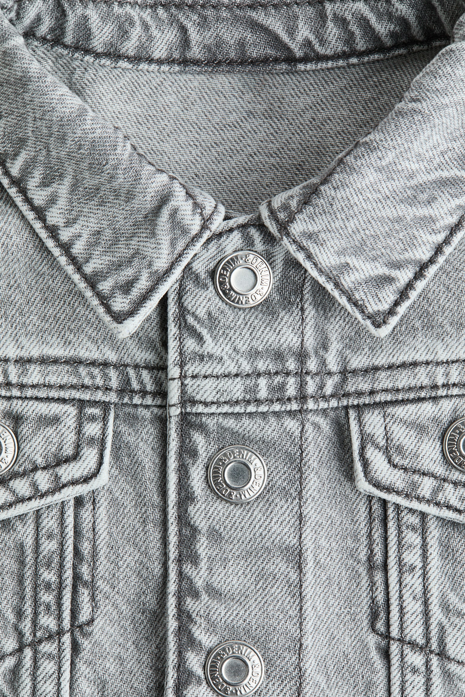 Джинсова куртка - Світло-сірий денім/Блакитний денім - 2