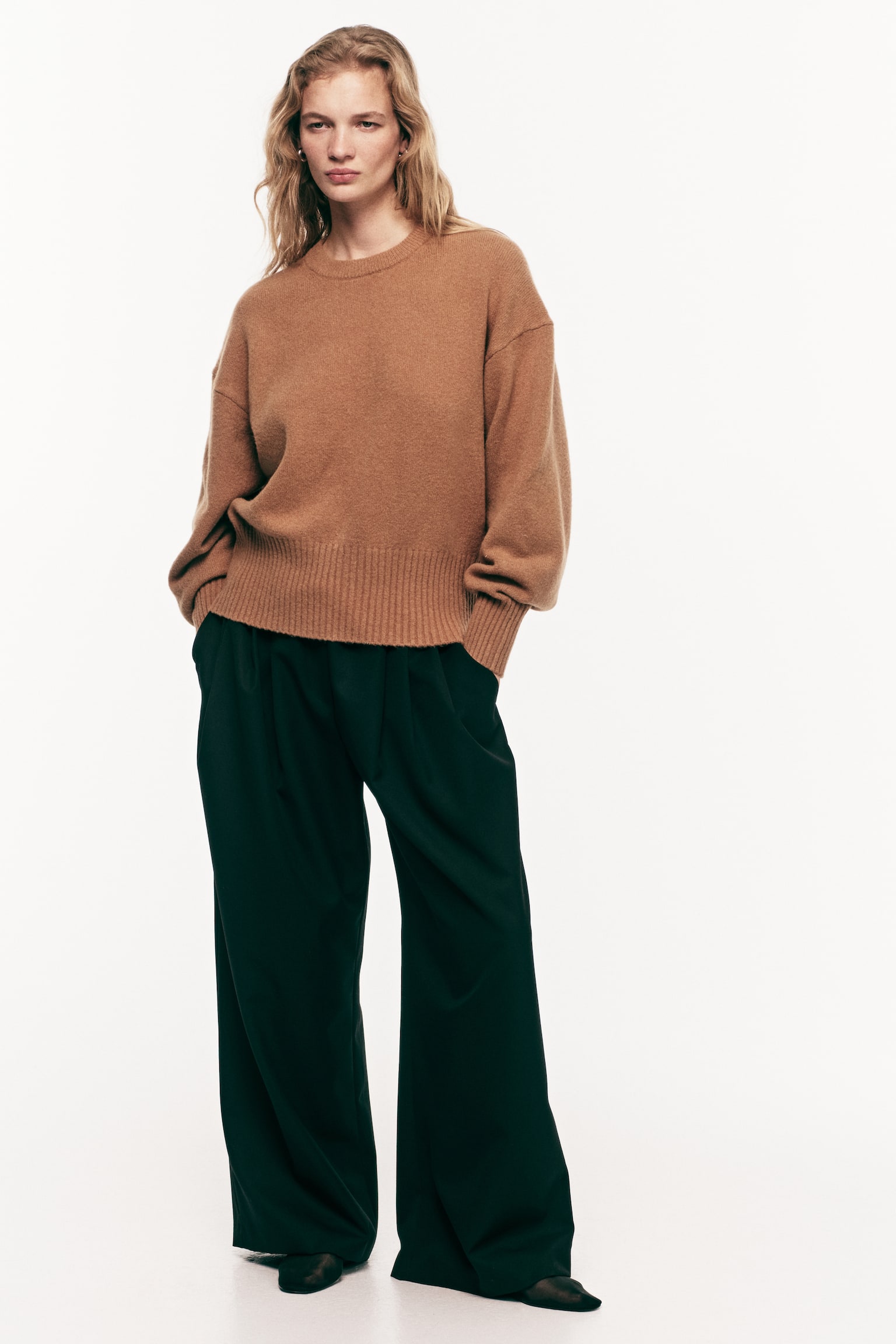 Oversized jumper - Dark beige/Cream/Grey marl/Light blue - 4