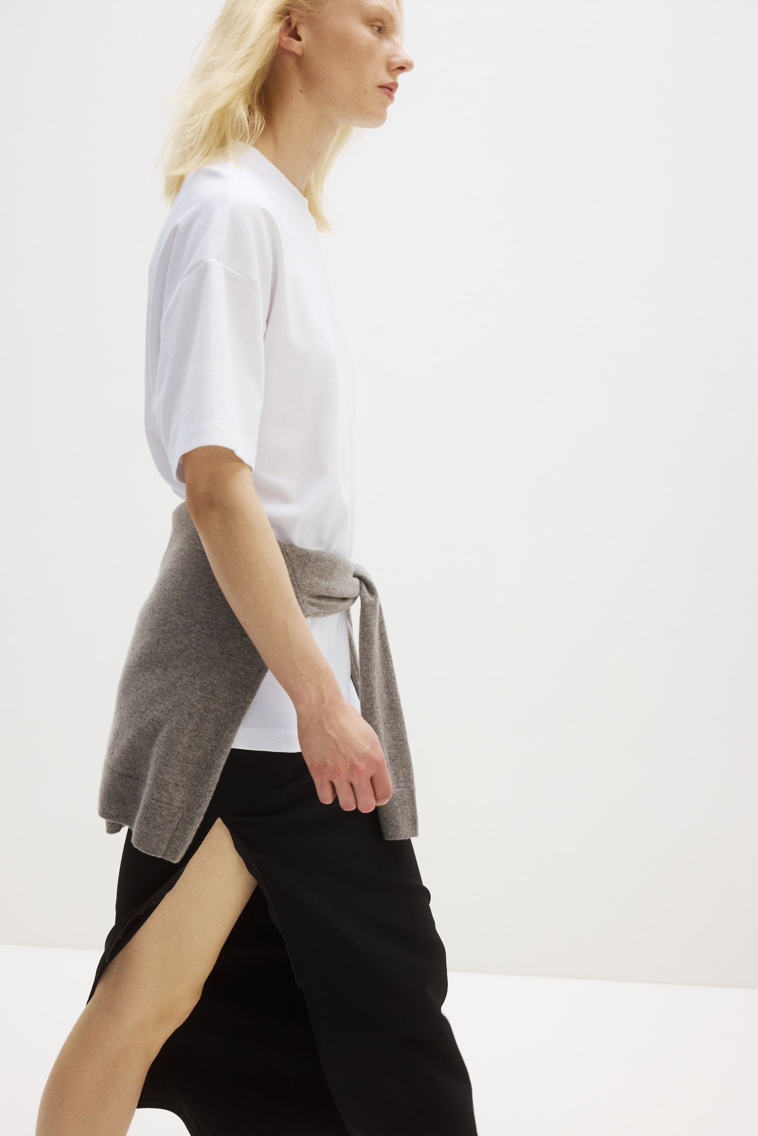 Футболка Cooling Oversized Fit - Білий/Чорний/Темно-коричневий - 1